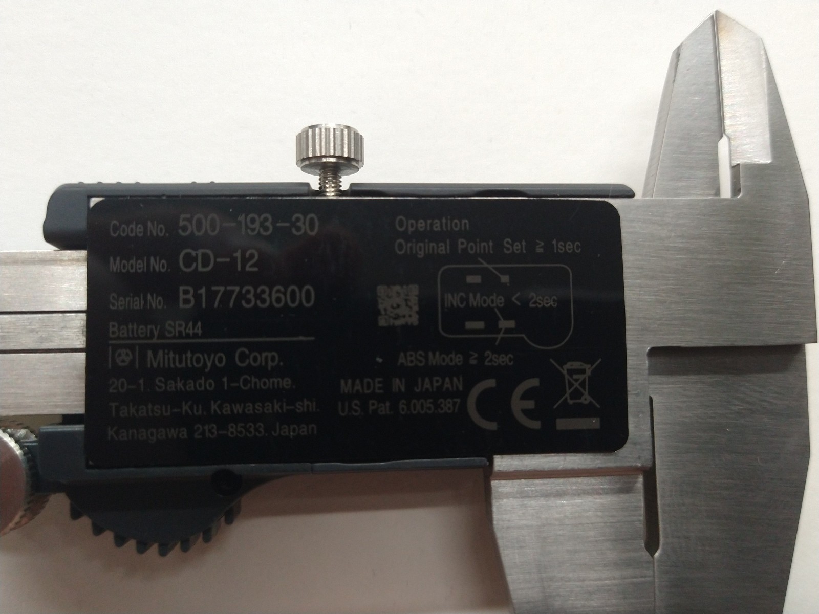 Japan Mitutoyo 500-193-30 300mm/12″ Digital Digimatic Vernier Caliper USA