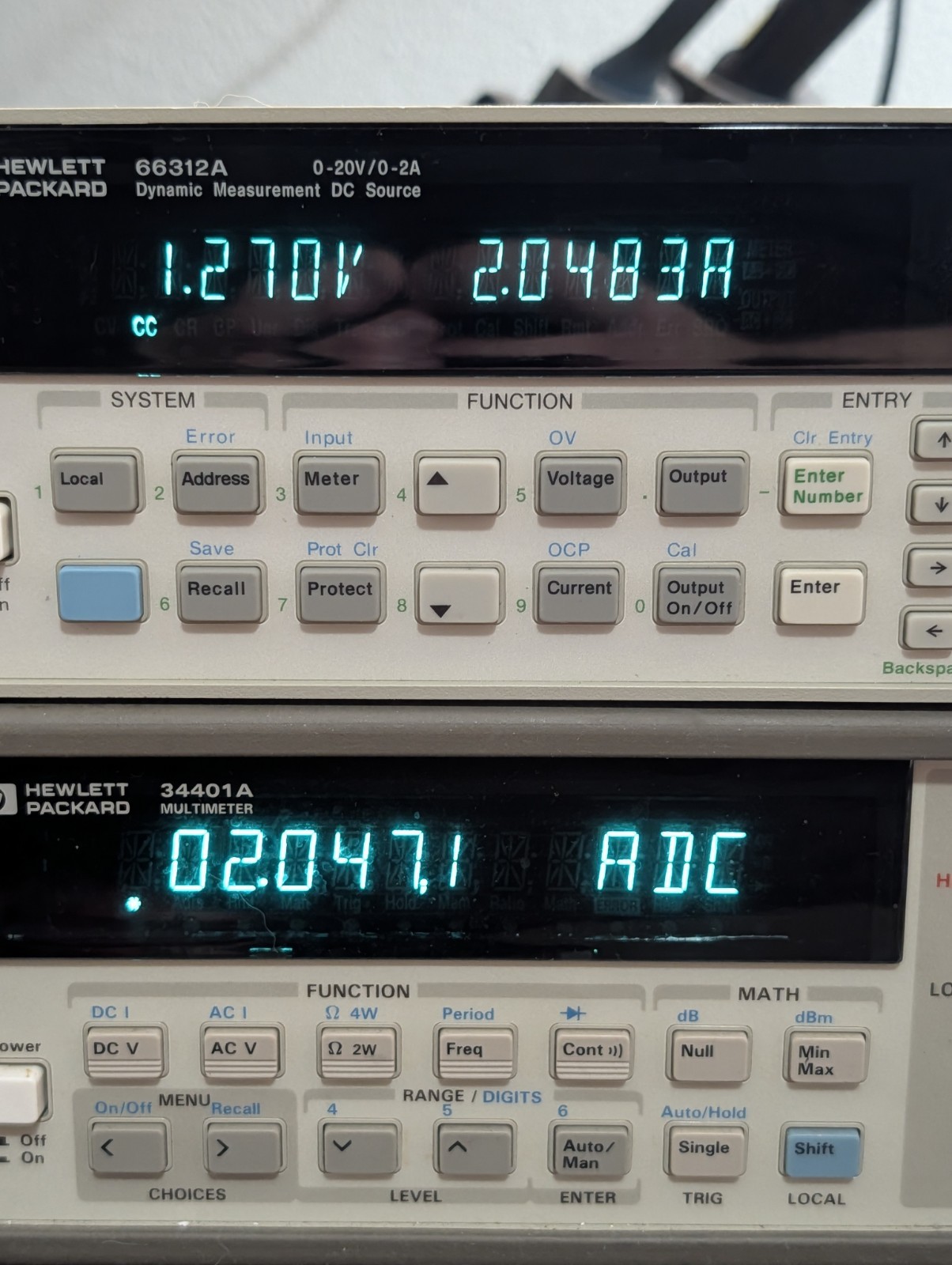 HP/Agilent 66312A Dynamic Measurement DC Source – 20V 2A 40W – Good Condition!