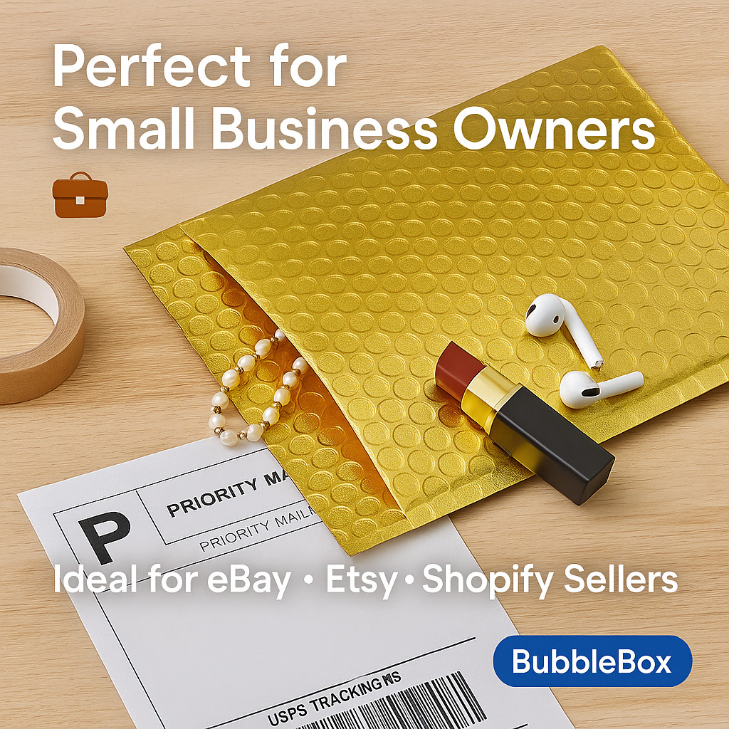 ANY SIZE Metallic GOLD Poly Bubble Mailers Envelopes shipping bags