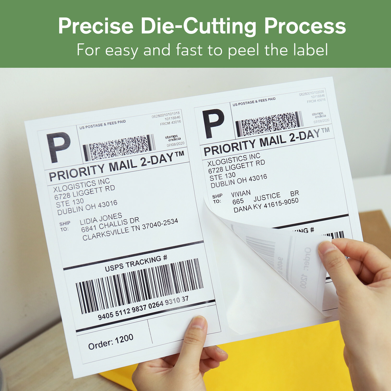 110 Sheets 220 Premium Half Sheet Shipping Labels 200+20 8.5×5.5 2 Per Sheet