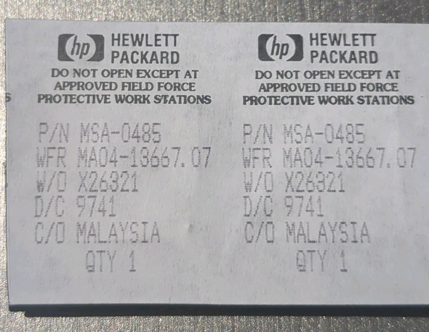 2x HP Agilent MSA-0485 Cascadable MMIC RF Amplifier DC-3.6GHz 50 Ohm MSA0485