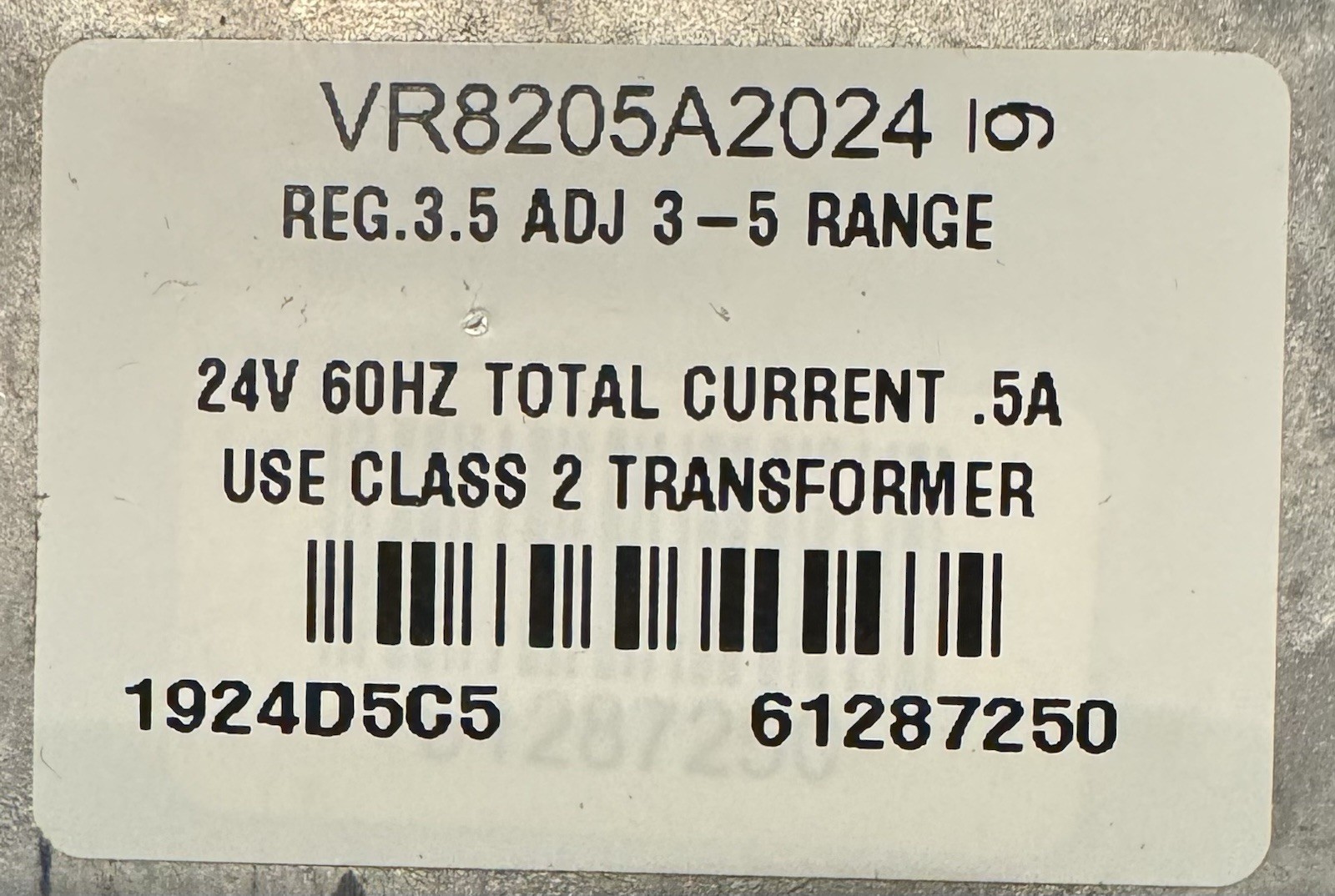 Honeywell VR8205A2024 Gas Valve 24V 60Hz For VR8205 VR8105 VR8305