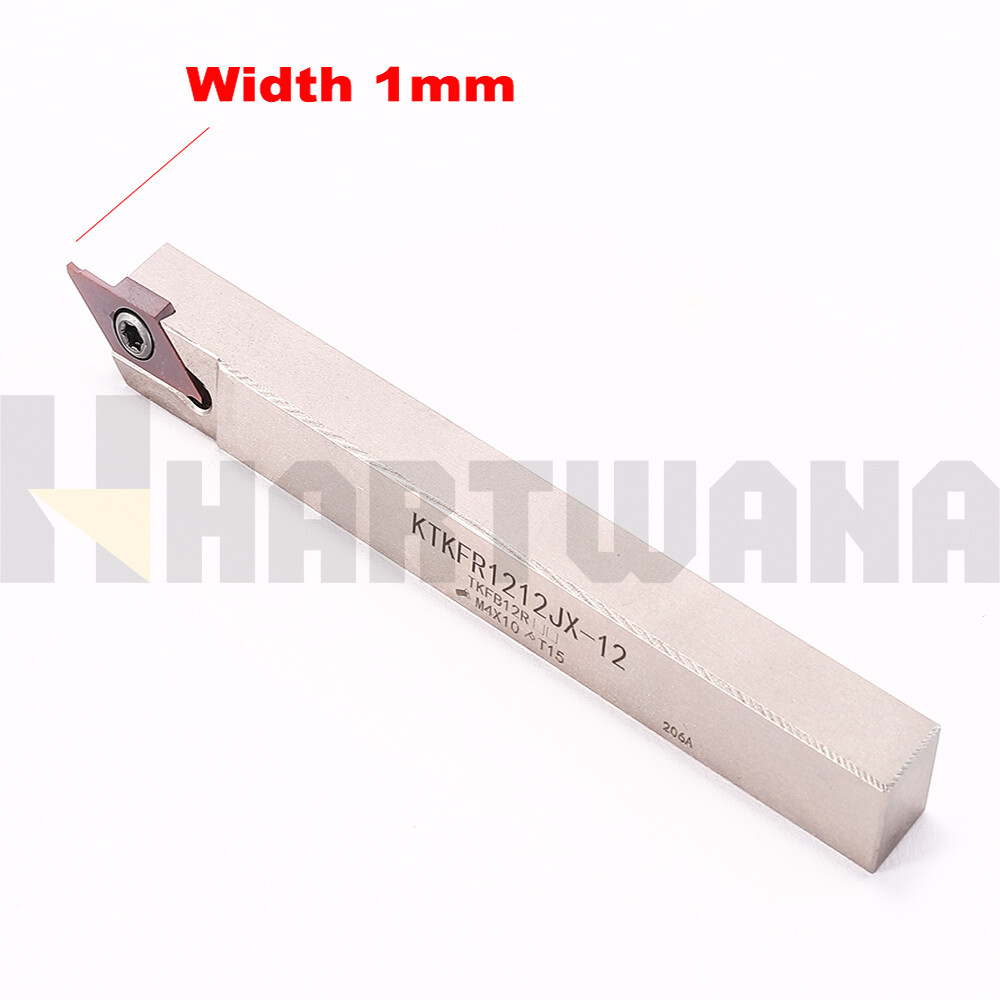 Lathe Grooving Parting Holder 12mm Carbide Cut-Off TKF12R100 Insert Width 1mm