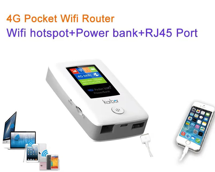 Karbor 6000mAh Portable WIFI Router Power Bank ESIM Wifi /Sim Card 2.4G WiFi6
