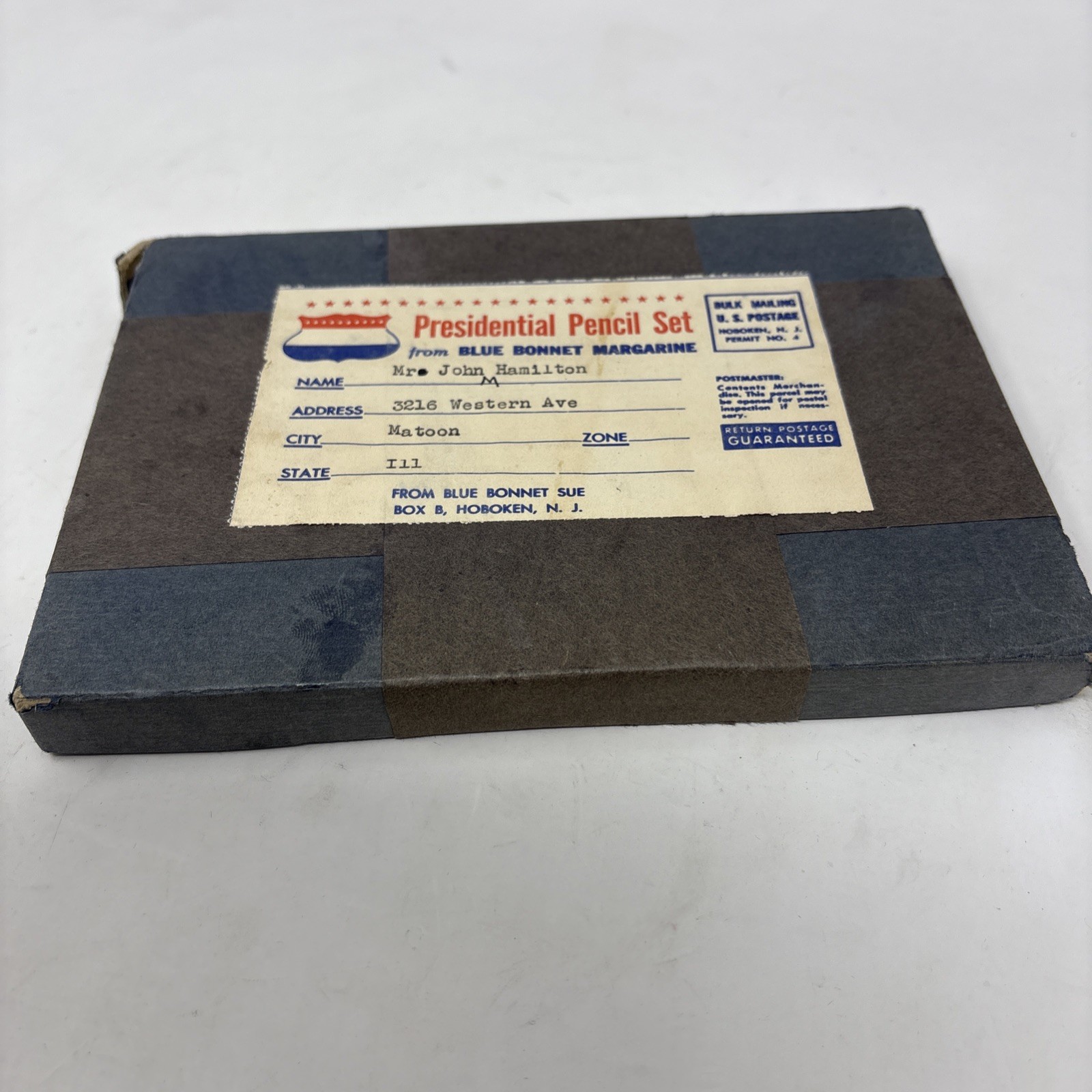 Blue Bonnet Set of 34 US United States PRESIDENTS PENCILS Advertisement Promo