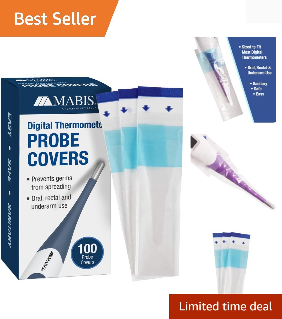 Single-Use Probe Covers for Digital Thermometers, Pack of 100 – Adult Care
