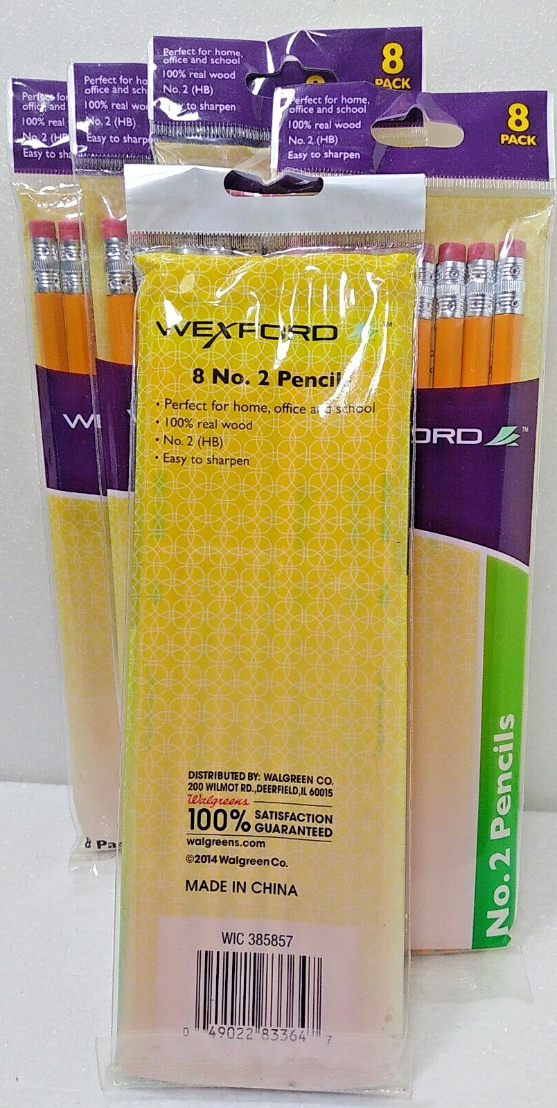 x5 Packs) Wexford no. 2 Pencils – 8 pcs per pack = 40 Total