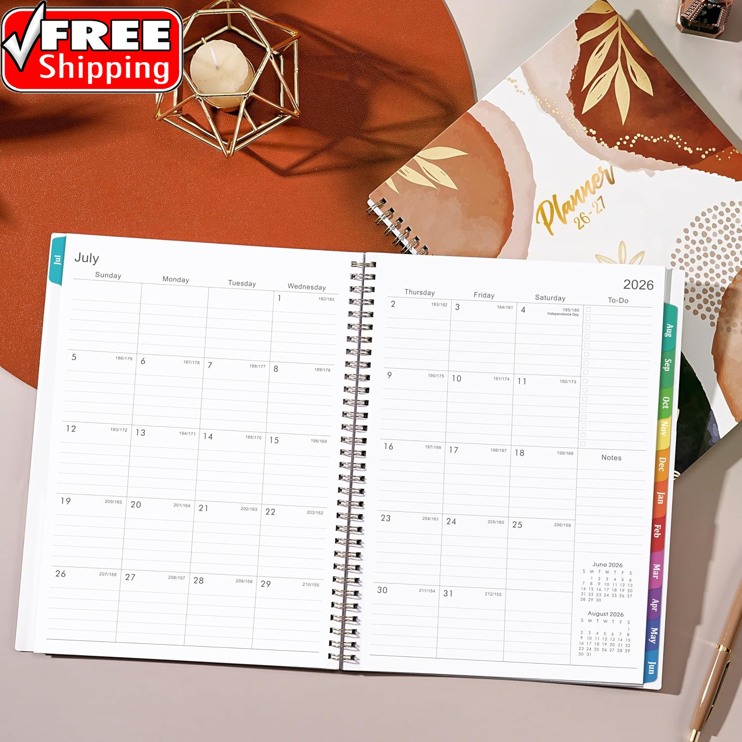 2026-2027 Weekly and Monthly Planner/Calendar – Academic Planner 2026-2027, JUL