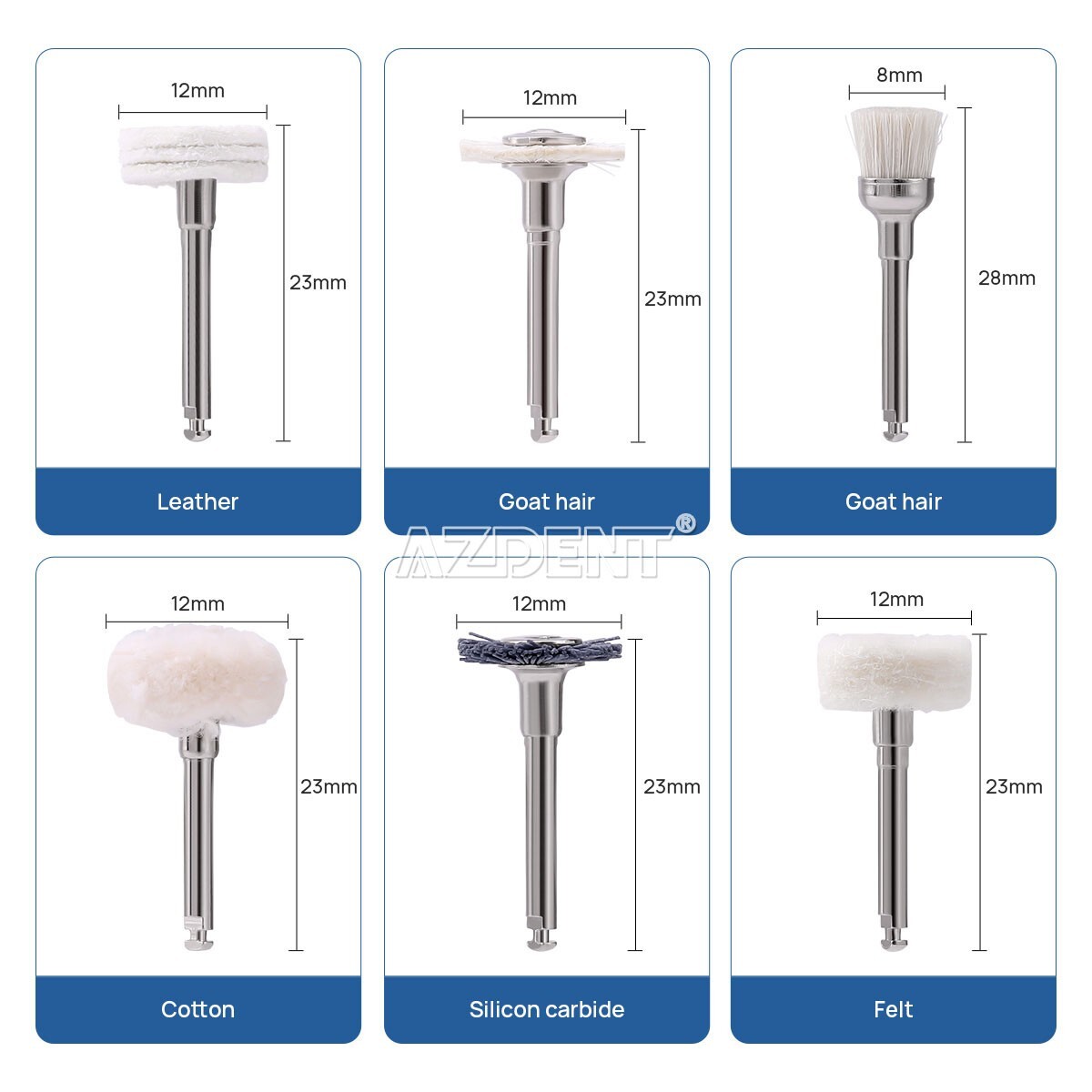 Dental Composite Finishing Polishing Brushes Silicone Polishers RA 2.35mm USA