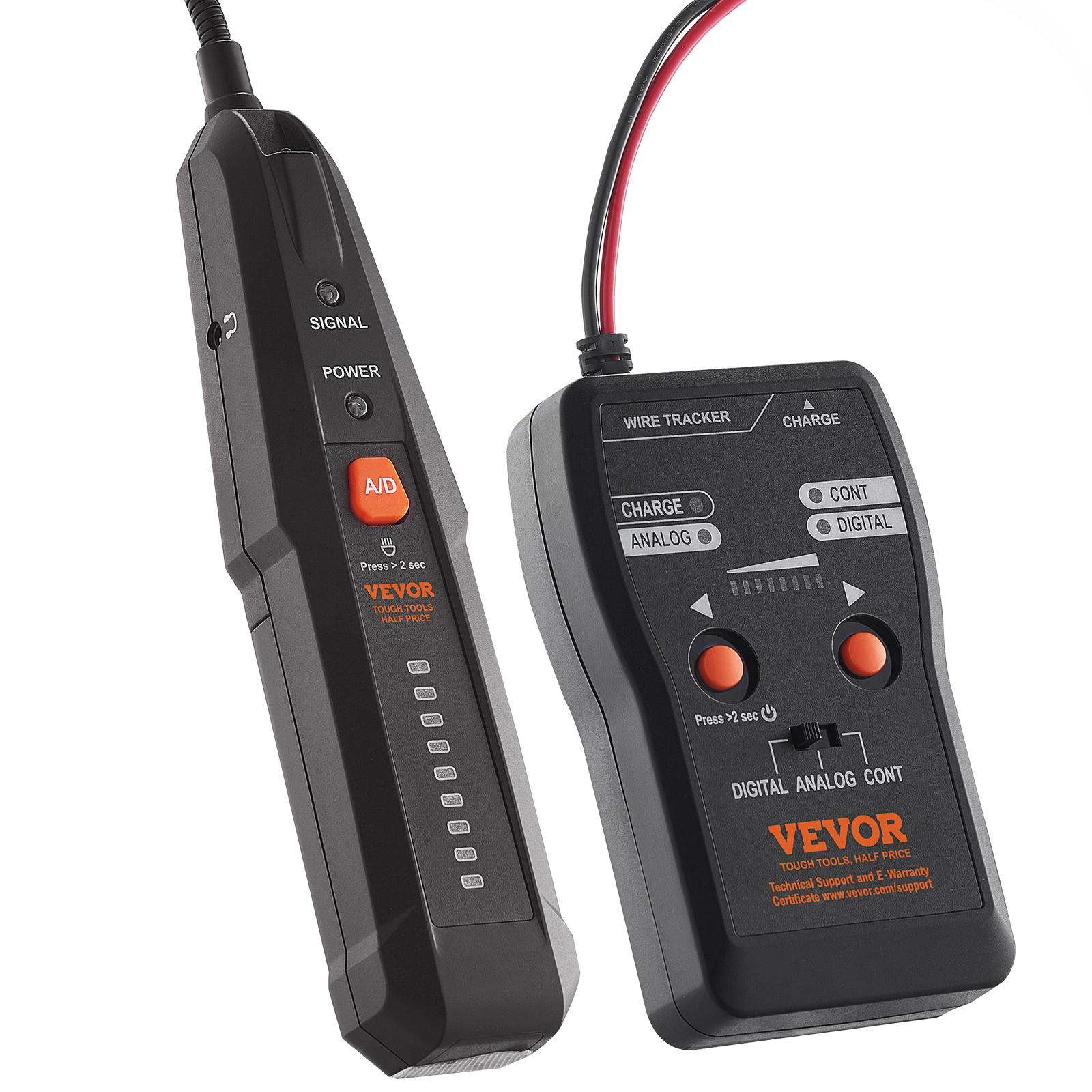 VEVOR Underground Cable Locator 6.5 FT Max. Detection Depth Wire Break Detector