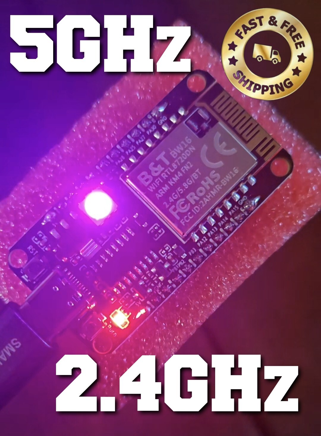 5GHz/2.4GHz Wifi Deauth Deauther + USB-C, Pentest Tool (Educational Use Only)