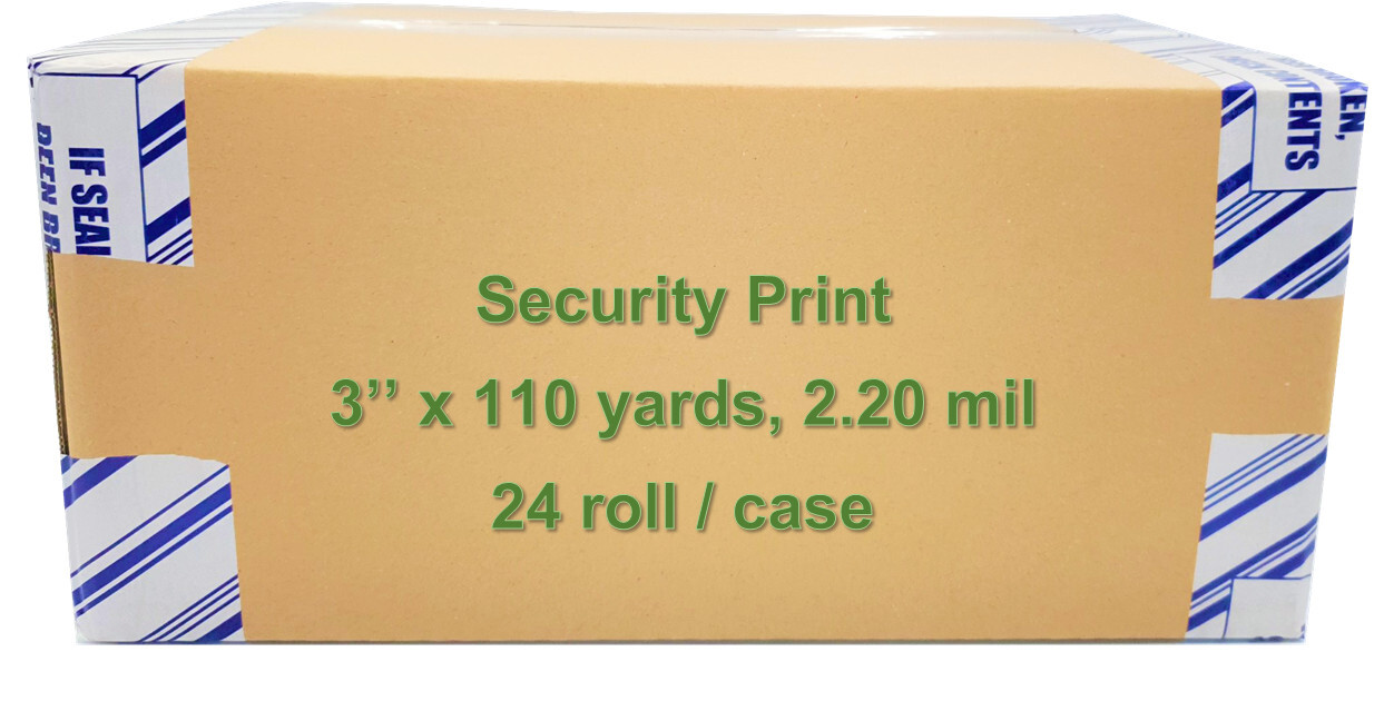 24 Rolls 3″ x 110 Yds Pre-Printed Tape”IF Seal HAS Been Broken,Check Contents”
