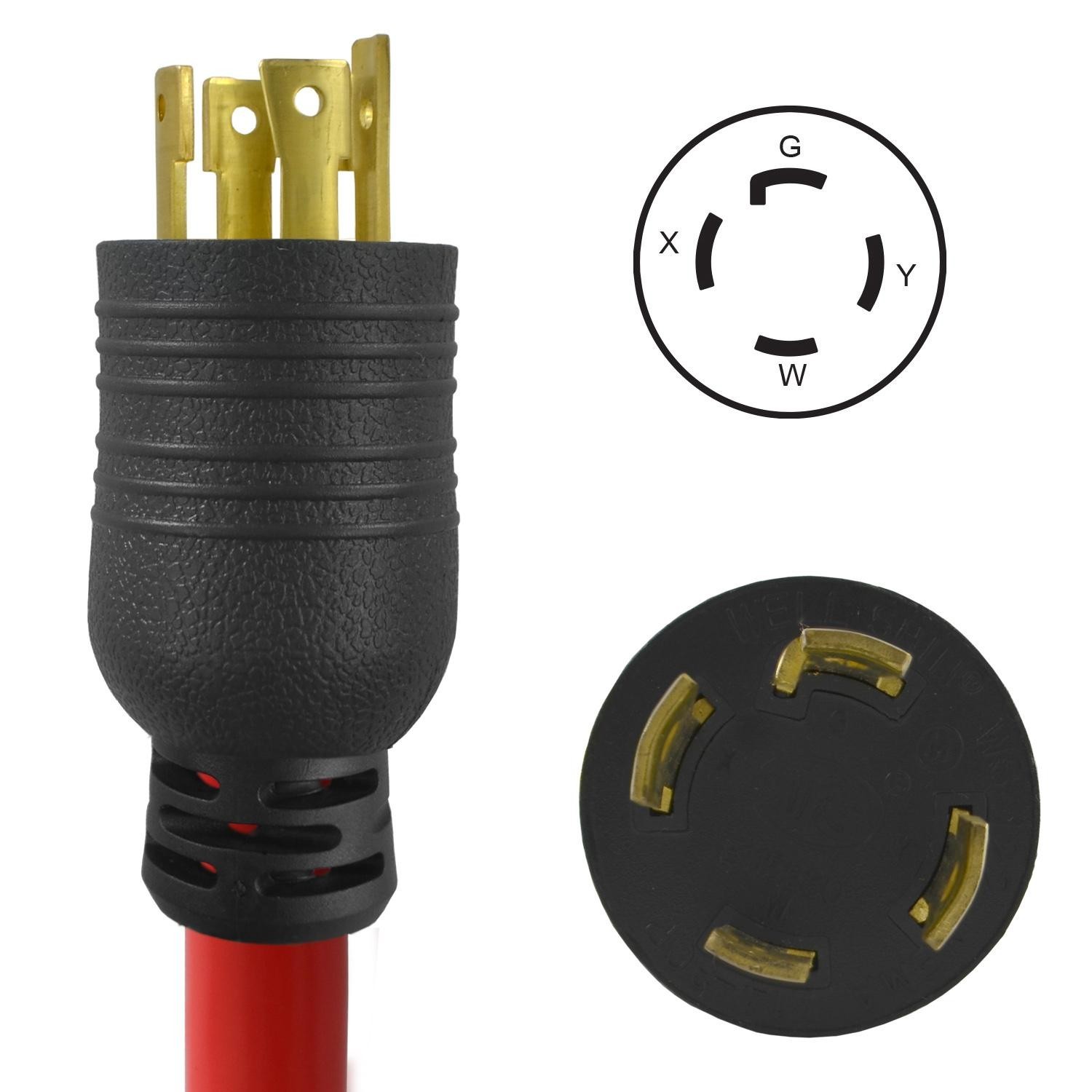 Conntek 20FT 30 Amp Generator Extension Cord NEMA L14-30 Twist Locking