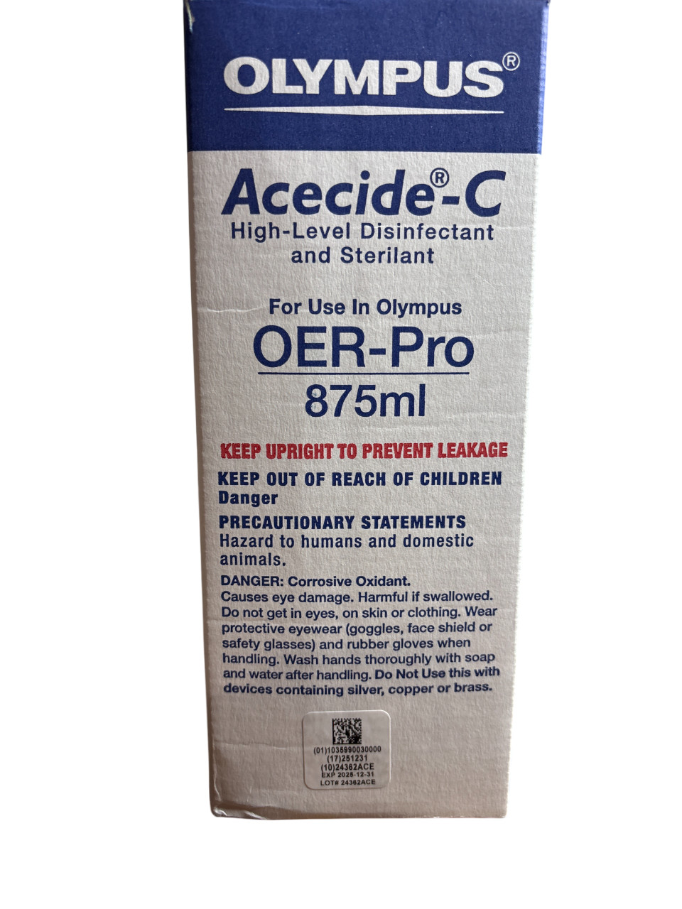 Olympus Acecide-C OER-Pro High-Level Disinfectant Sterilant 875ml EXP 2025-12-31