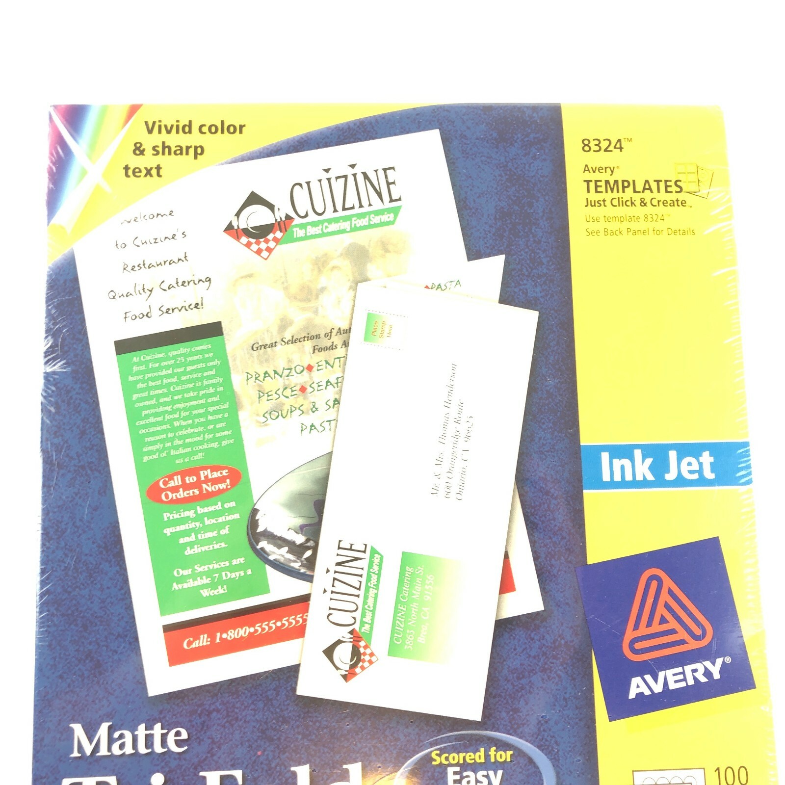 Avery Brochure Flyer Paper For Inkjet Printer Letter 8.50″ X 11″ Matte 8324 NEW