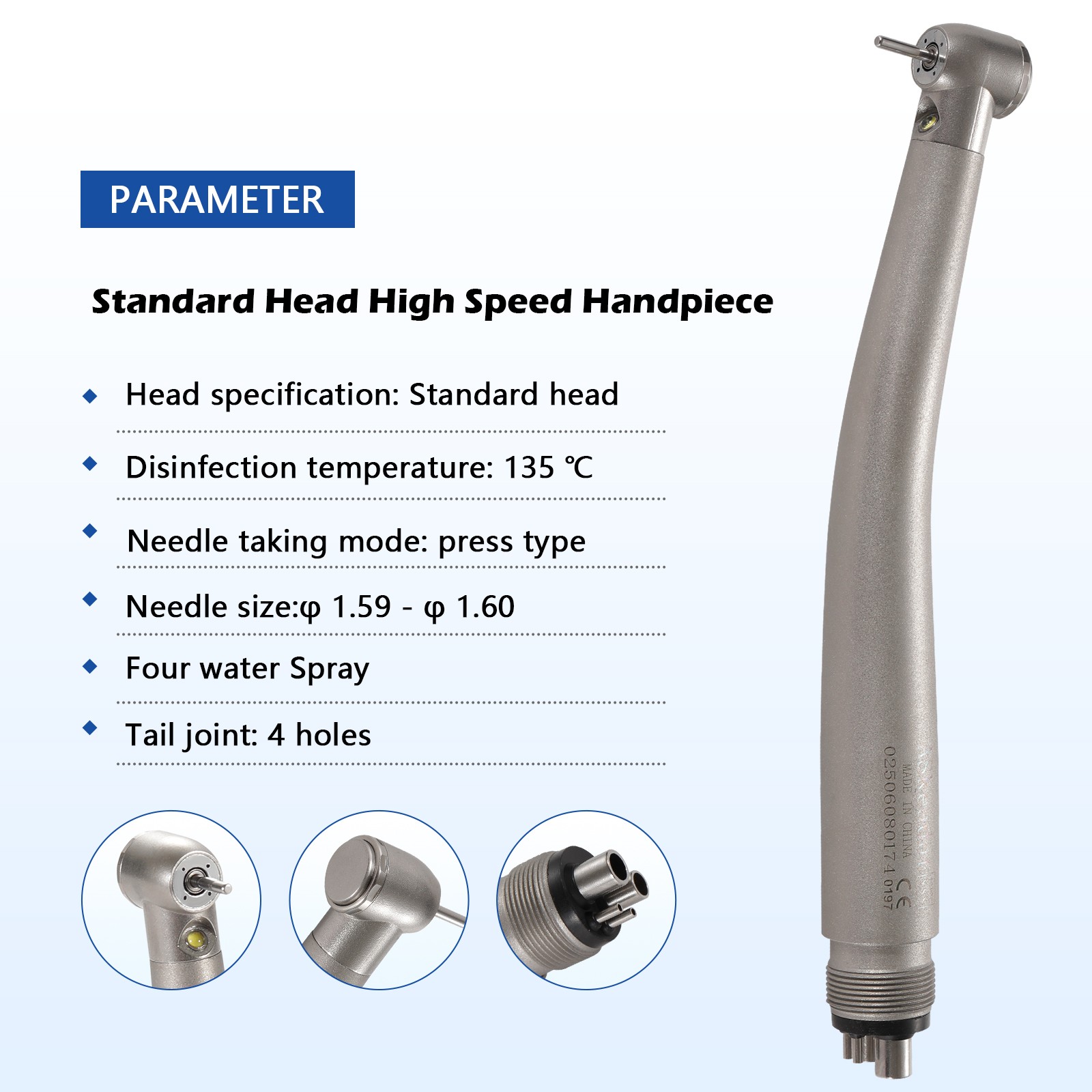 Dental LED Fibre Optic Contra Angle 1:1 Handpiece Fit NSK Ti-Max X25L Style