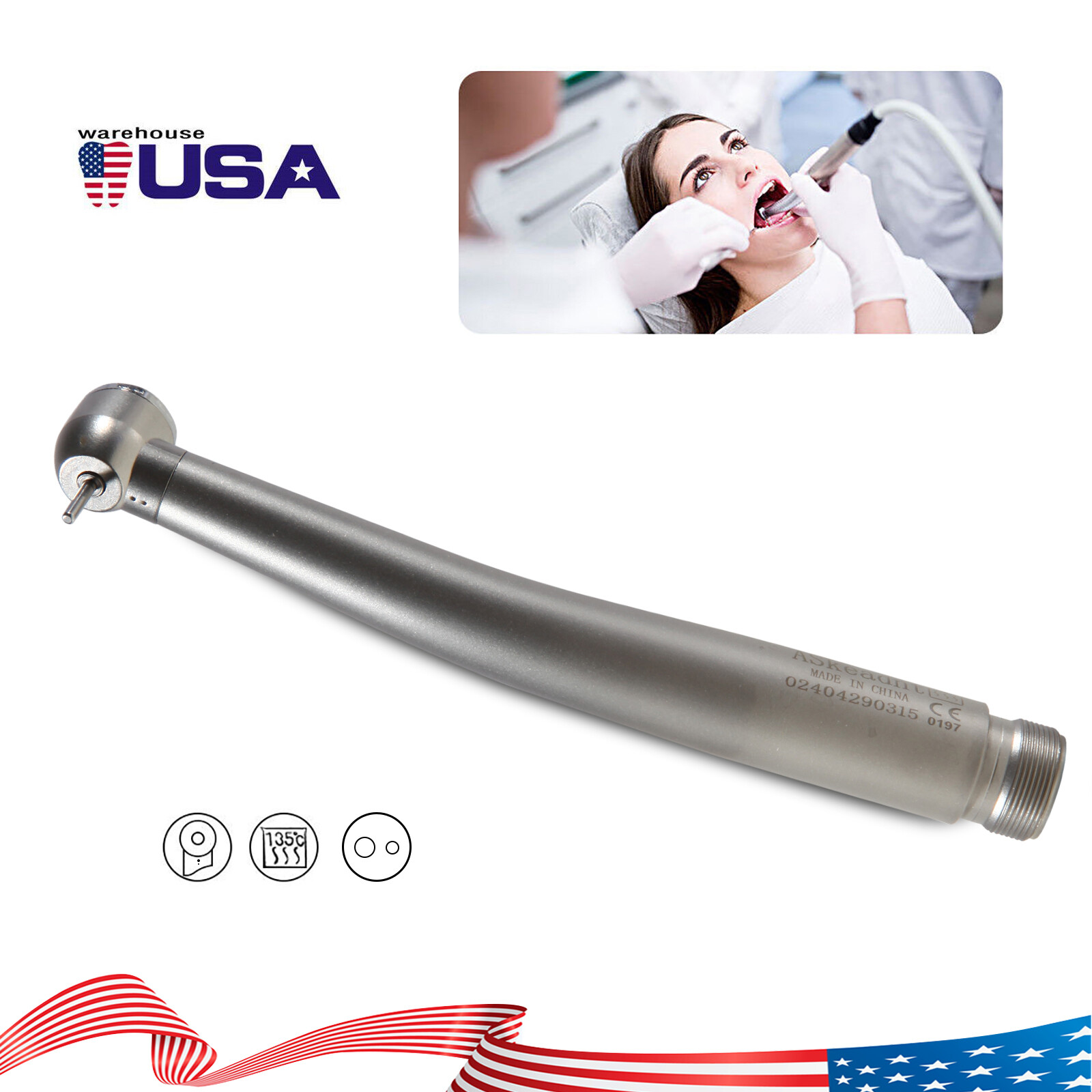 Turbina NSK PANA MAX Style Dental High Speed Handpiece Push Button 2 Hole Borden