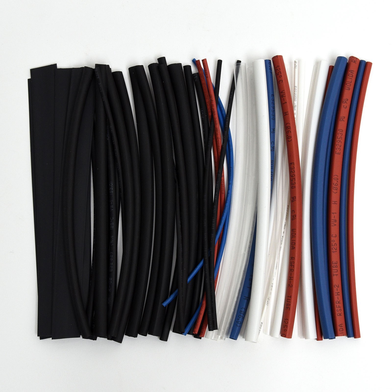 48 pc Heat Shrink Tubing Set Wire Wrap Color Coded & Black Assorted Sleeves
