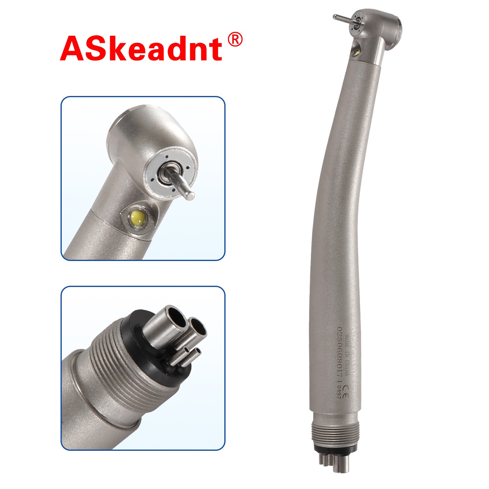 Dental LED Fibre Optic Contra Angle 1:1 Handpiece Fit NSK Ti-Max X25L Style