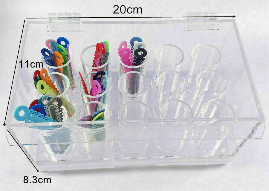 Dental Orthodontic Power Chain Ligature Tie Organizer Storage Box Arch Wire Box