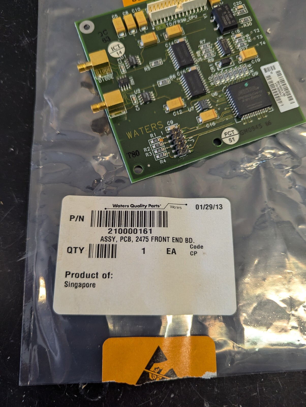 Waters 2475 Front End BD PCB Board 210000161 Wavelength Fluorescence Detector