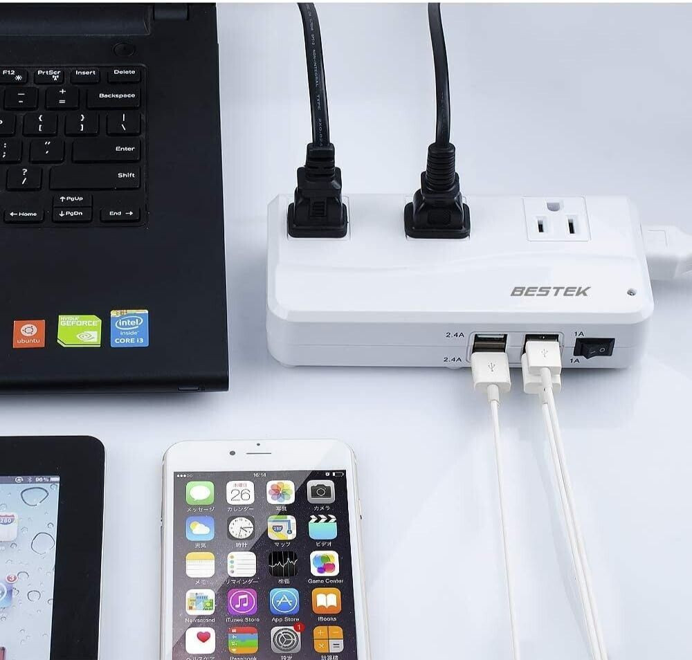 Voltage Converter 90V – 240V to 100V transformer BESTEK Japan Plug Adapter