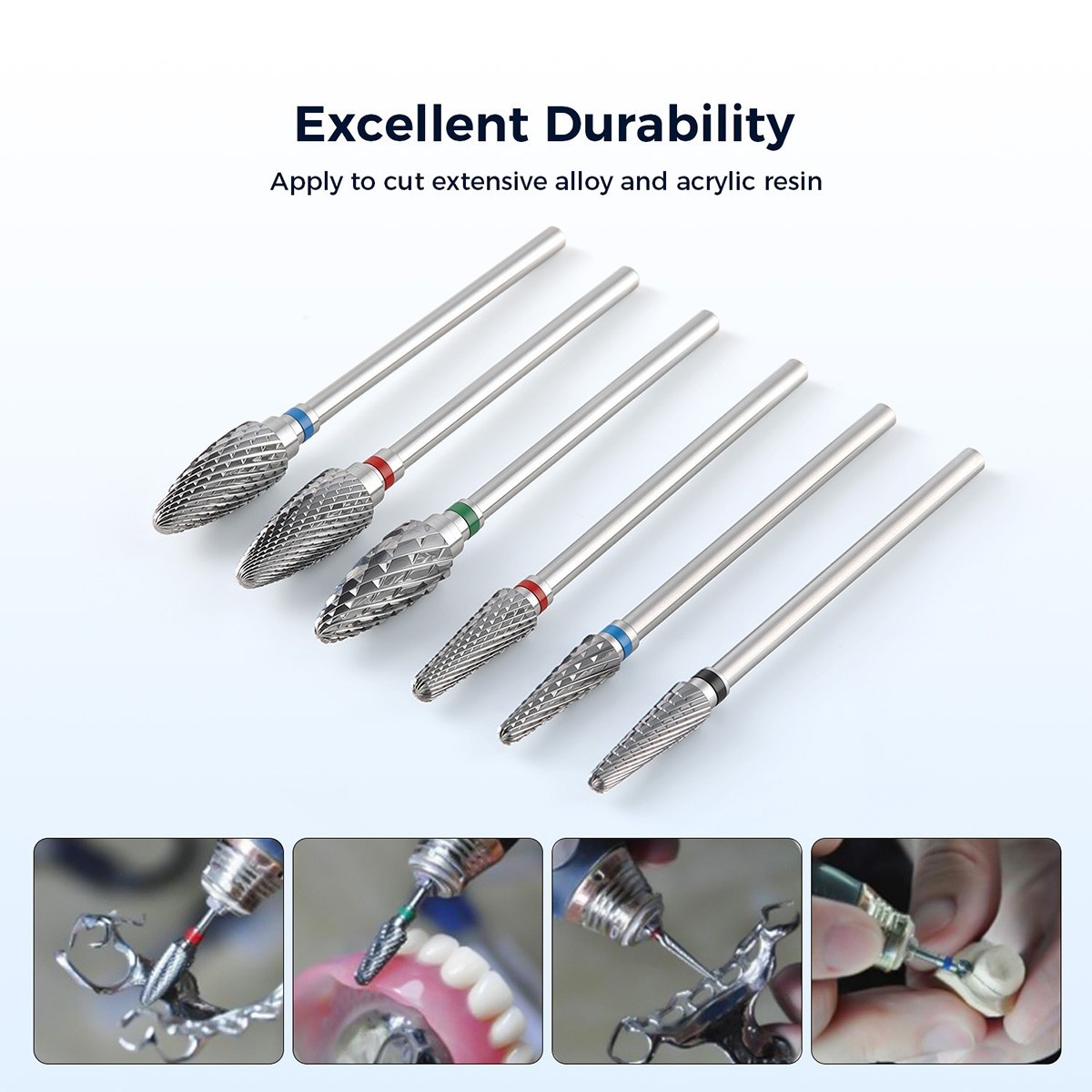 AZDENT Dental Lab Tungsten Carbide Burs Low Speed Polishing Bur HP 2.35mm USA