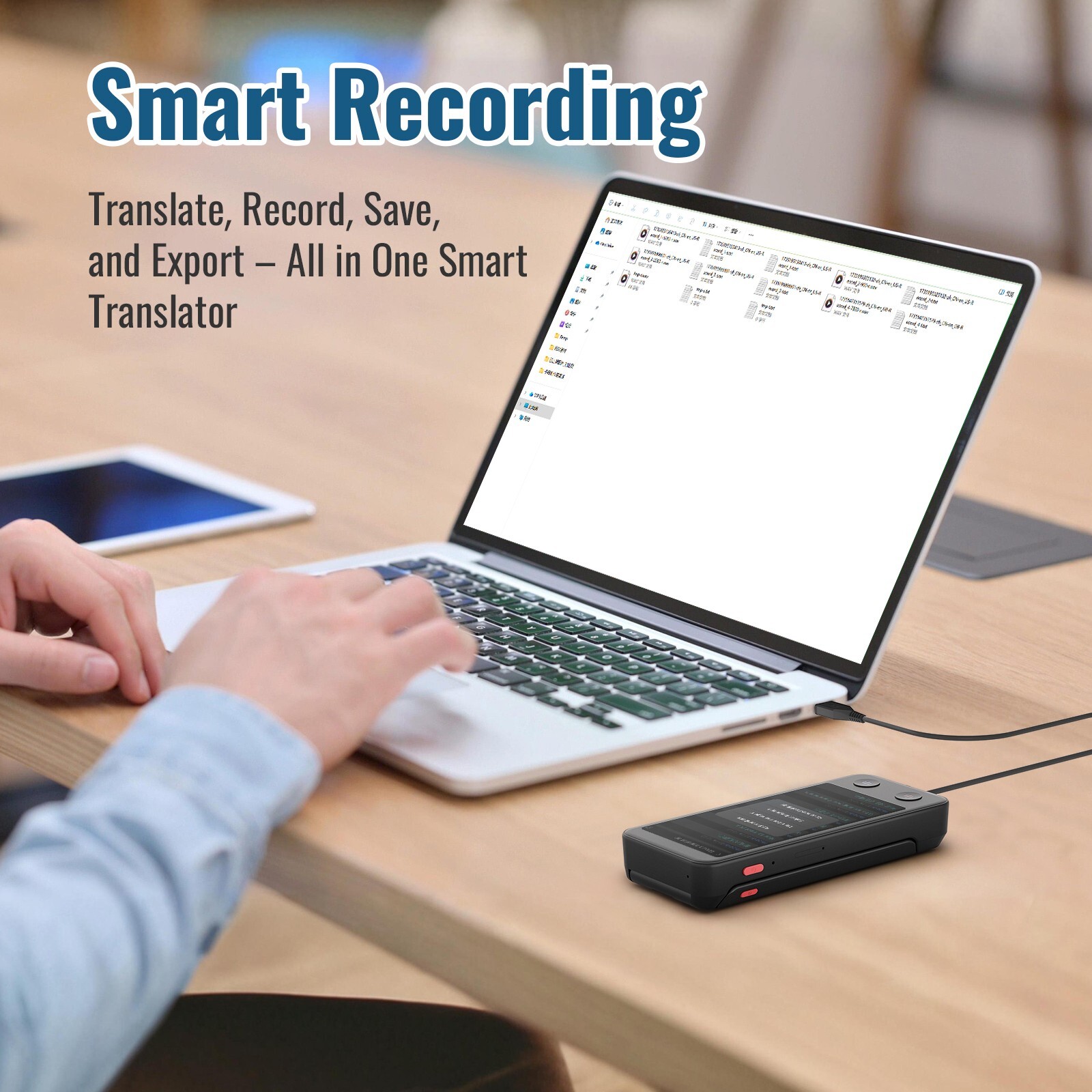 iTour D-Lite Dual-Screen Real-Time Language Translator Device – Detachable