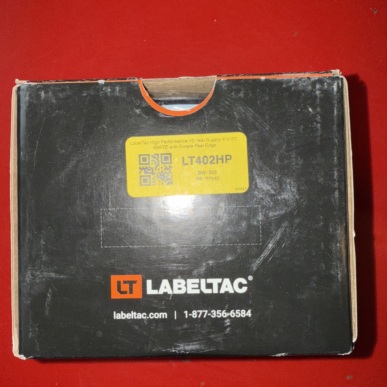 LabelTac LT402HP Indoor/Outdoor Vinyl Label Tape 4″x150′, White