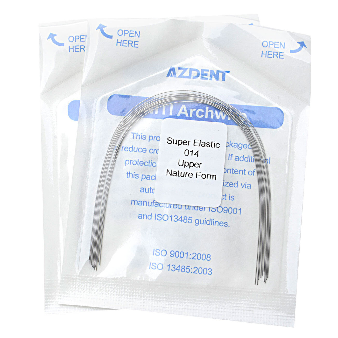 AZ Dental Orthodontic Arch Wire Super Elastic Niti Round Natural form 10pc/pk