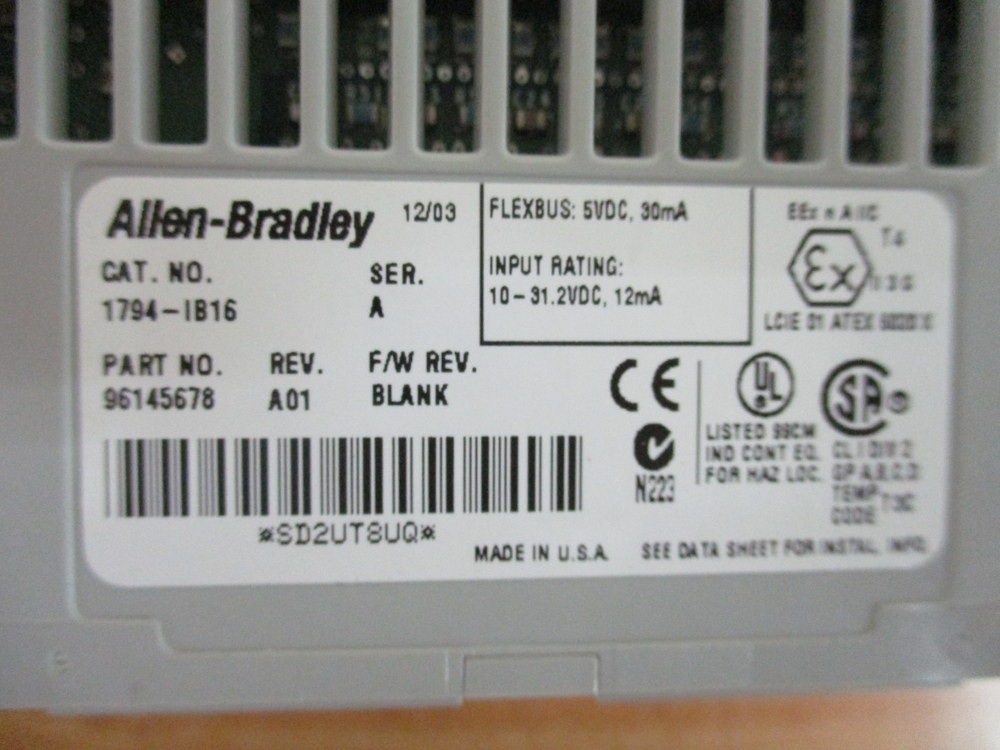 Allen Bradley 1794-OB16P I/O Output Module 1794-0B16P Part No. 96145678 Rev. A01