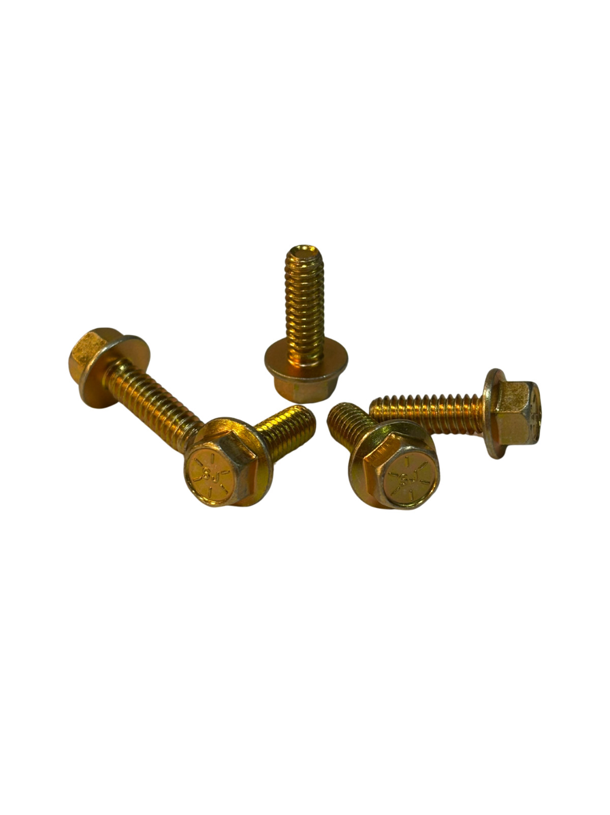 (100 Pcs) 5/16″-18×3/4″ Grade 8 Hex Flange Bolt (FT) Zinc Yellow Trivalent