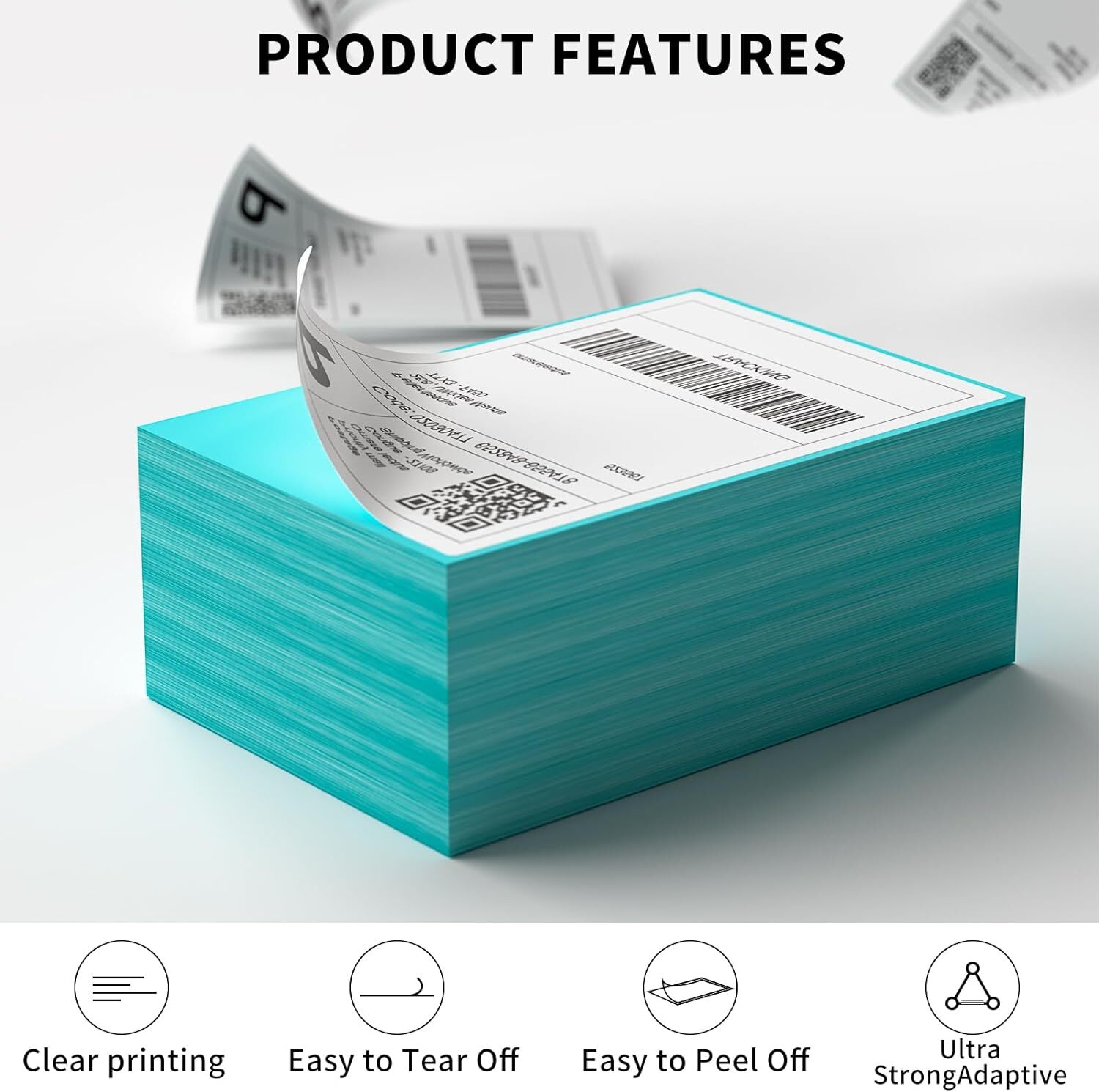 500/1000 4″x6″ Fanfold Direct Thermal Shipping Labels for Zebra & Rollo Printers