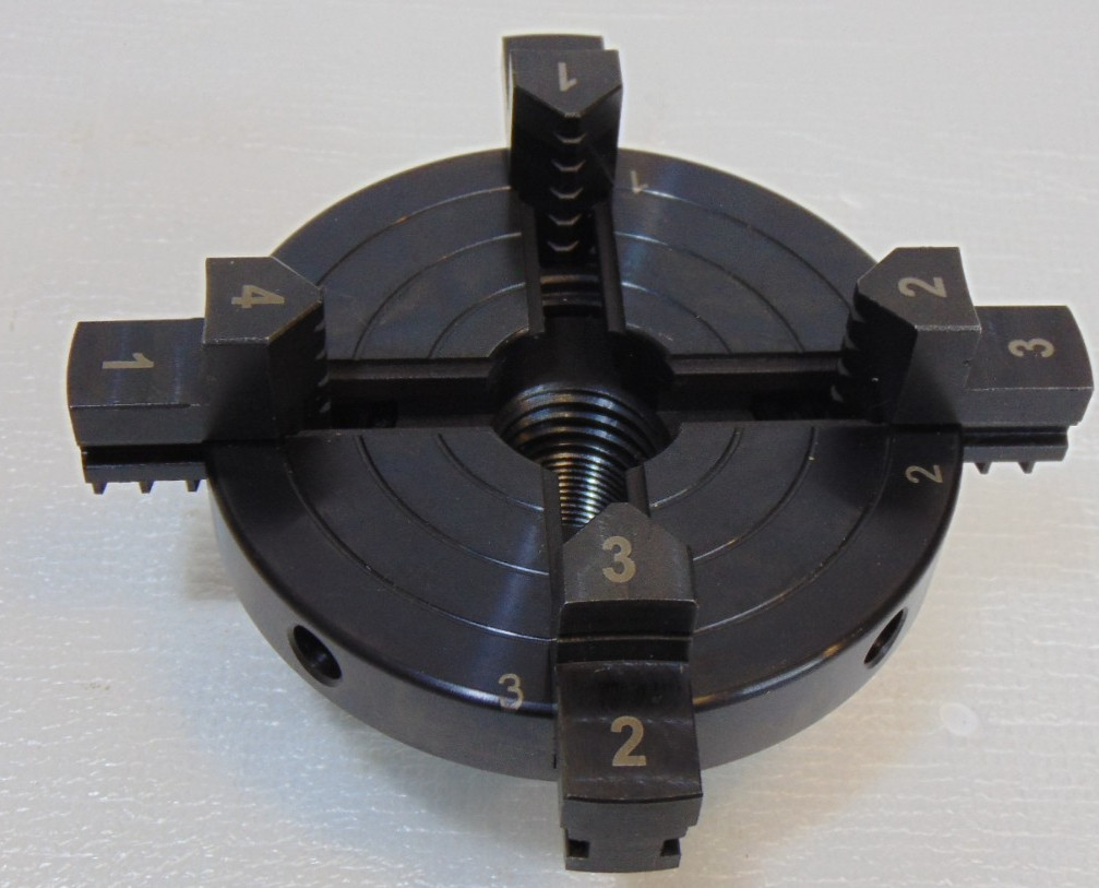 Four 4 Jaw Lathe Chuck Heavy Duty 4” Easy Twist Adjustable Black Sleeve New