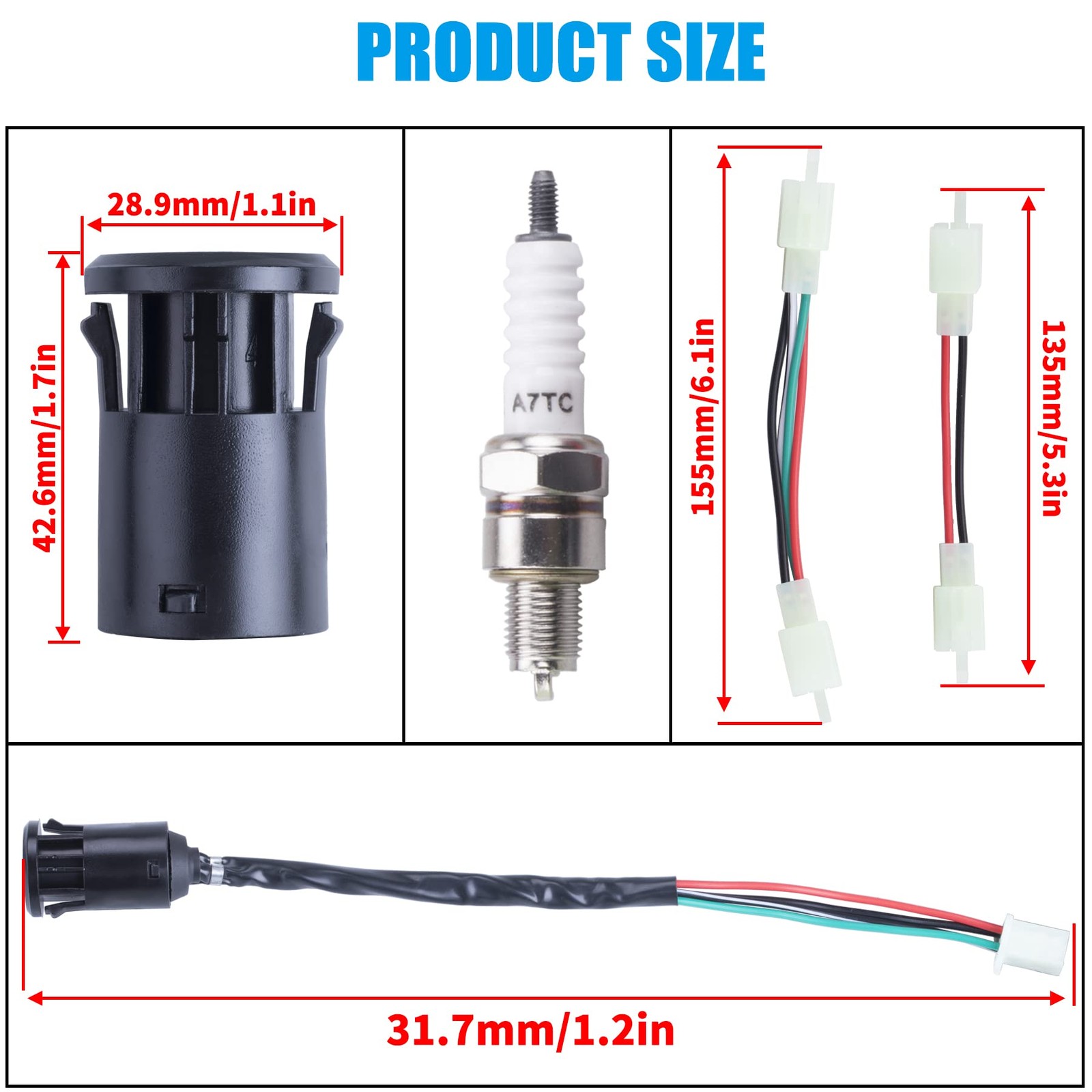 4 Pin Ignition Key Switch 4 Wire for 50cc 70cc 90cc 110cc 125cc Quad ATV Dirt…