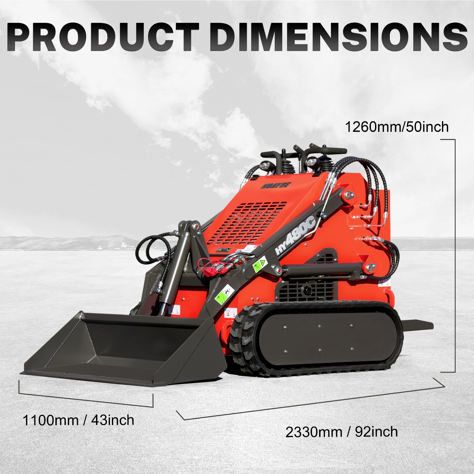 HY12C FREE SHIP/unloading Mini Excavator 1.2Ton 13.5hp Gas EPA Engine+Rake+Auger