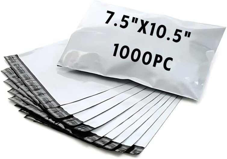 1000 Pack 7.5″x10.5″ Inches Poly Mailers Bags Self Adhesive Shipping Bags