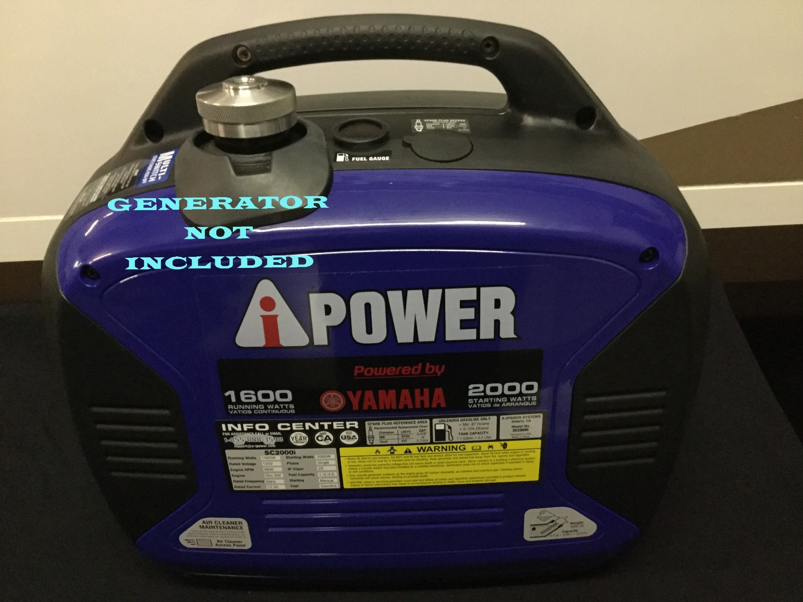 A-IPOWER SC2000i YAMAHA POWERED GAS INVERTER GENERATOR EXTENDED RUN FUEL CAP