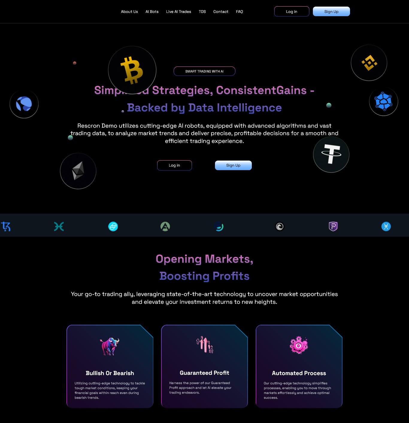 BotAI Trading Platform PHP Website | Automated Bots, Crypto Supported, No Coding