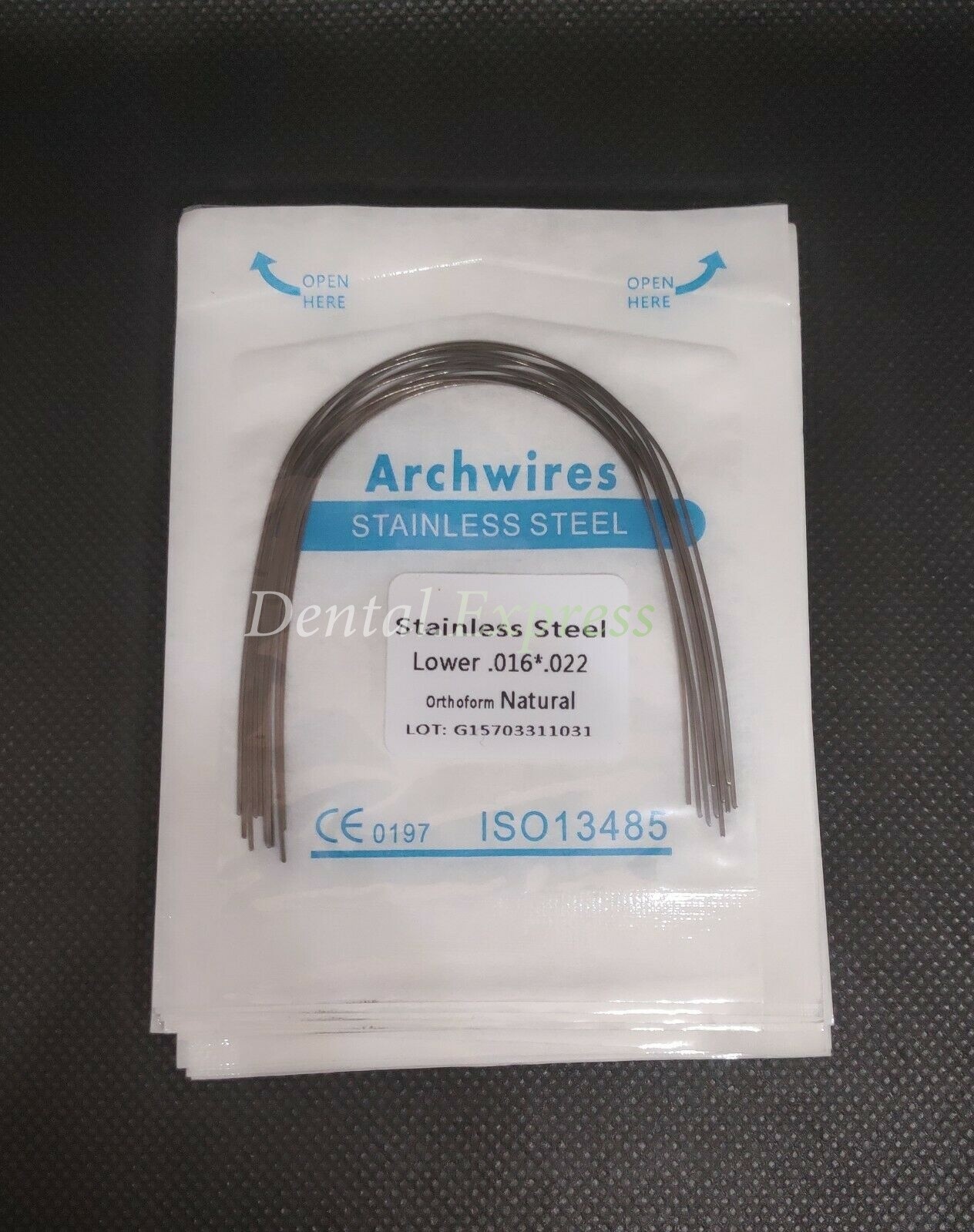 100Pc Ortho Dental Arch Wire S.S Natural Stainless Steel Wires Round Rectangular