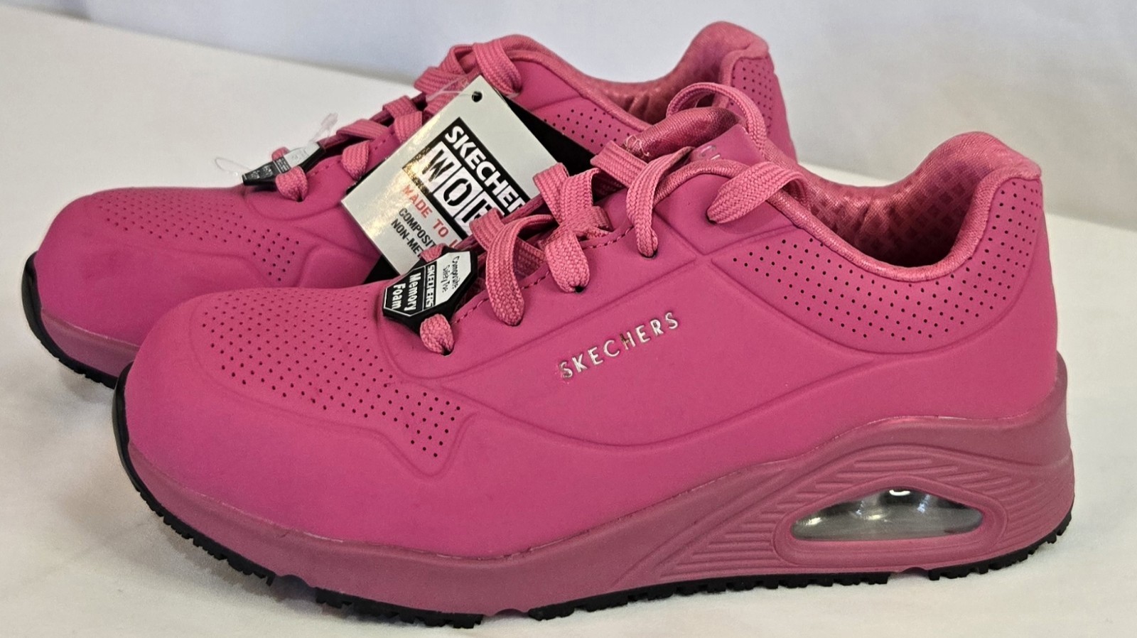NEW Skechers Women’s Hot Pink Composite Toe Work Shoes / Size 6