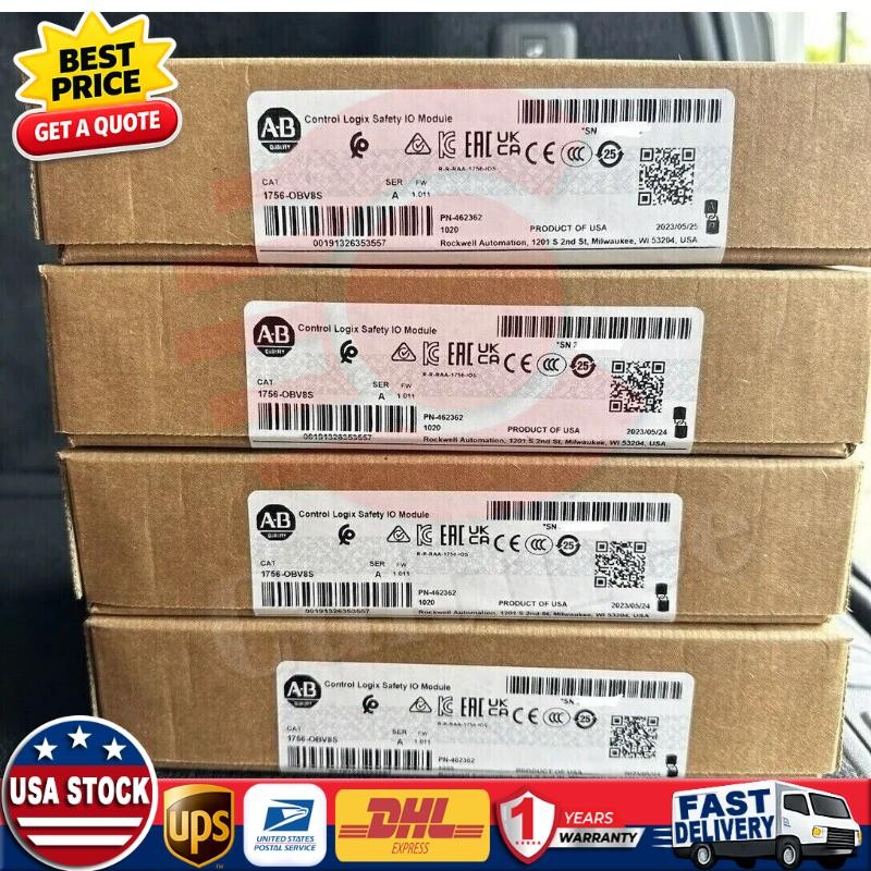 Factory Sealed AB 1756-OBV8S Control Logix Safety IO Module US Free Tax