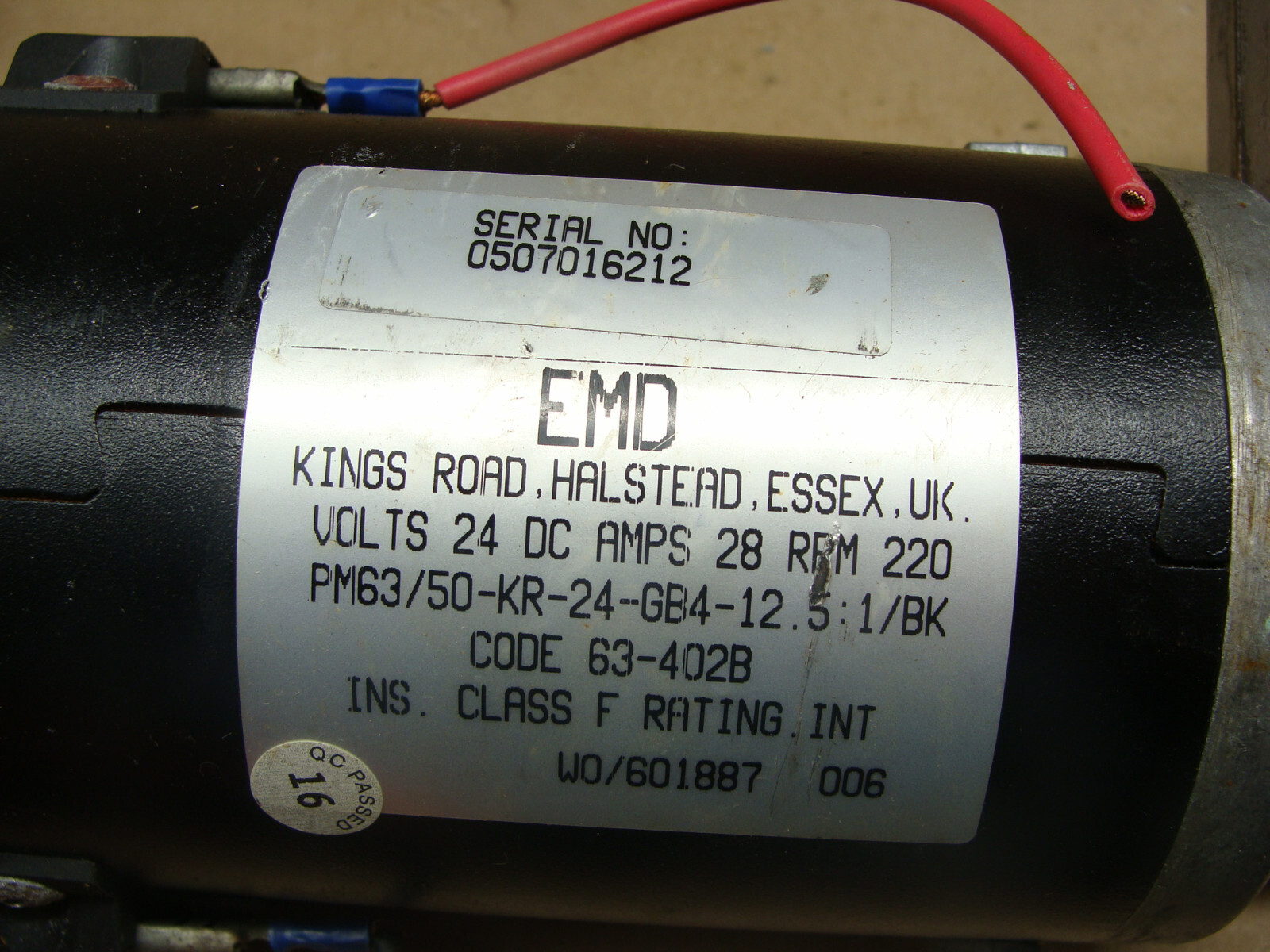 MAXON MOTOR EMD PM36/50-KR-24-GB4-12.5;1/BK WITH GB412-3012 GEAR REDUCER 12.5:1
