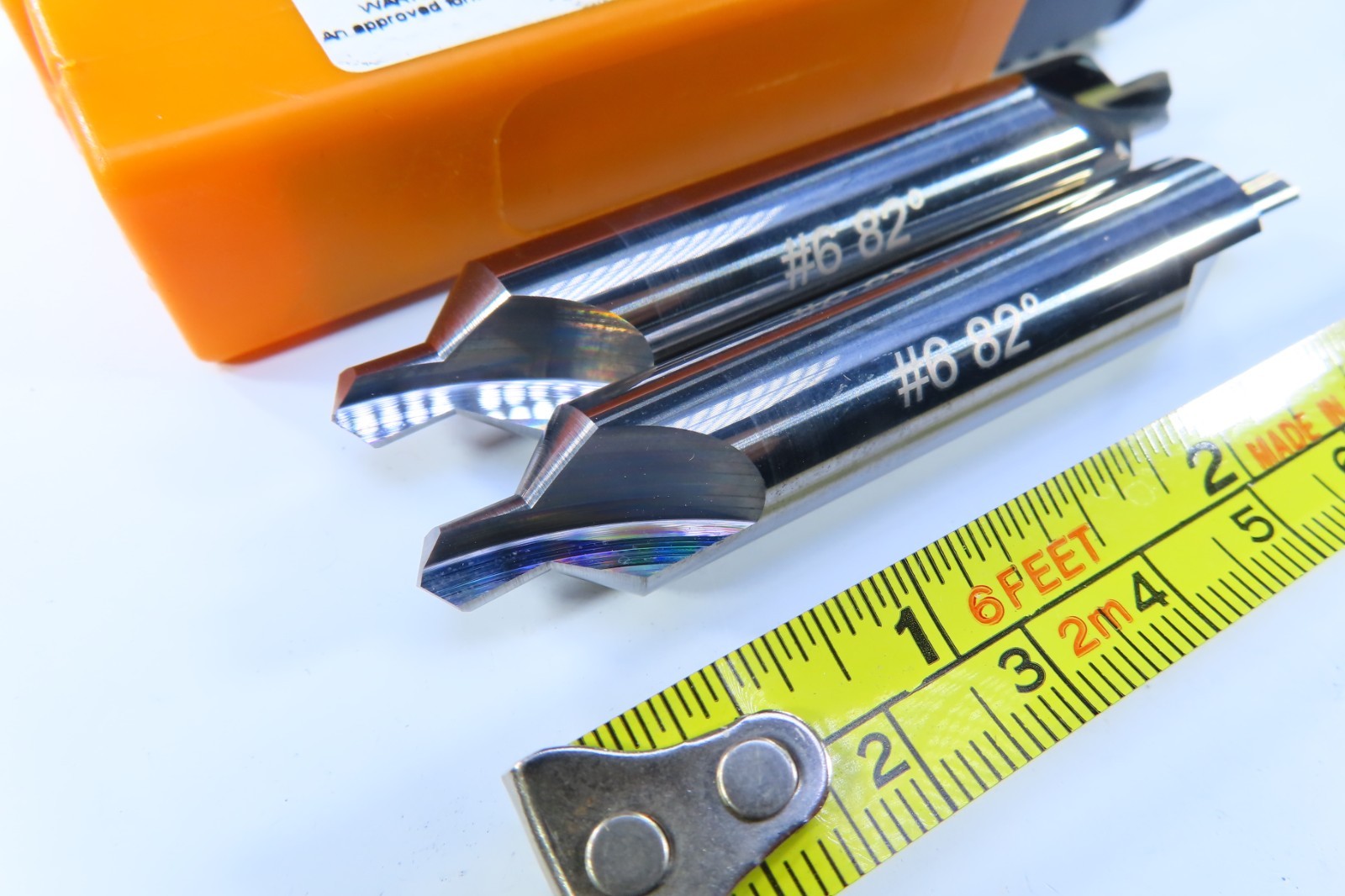 LOT ( 2 PCS ) NEW #6 SOLID CARBIDE HERTEL USA CENTER DRILLS CTSK CUTTING TOOLS