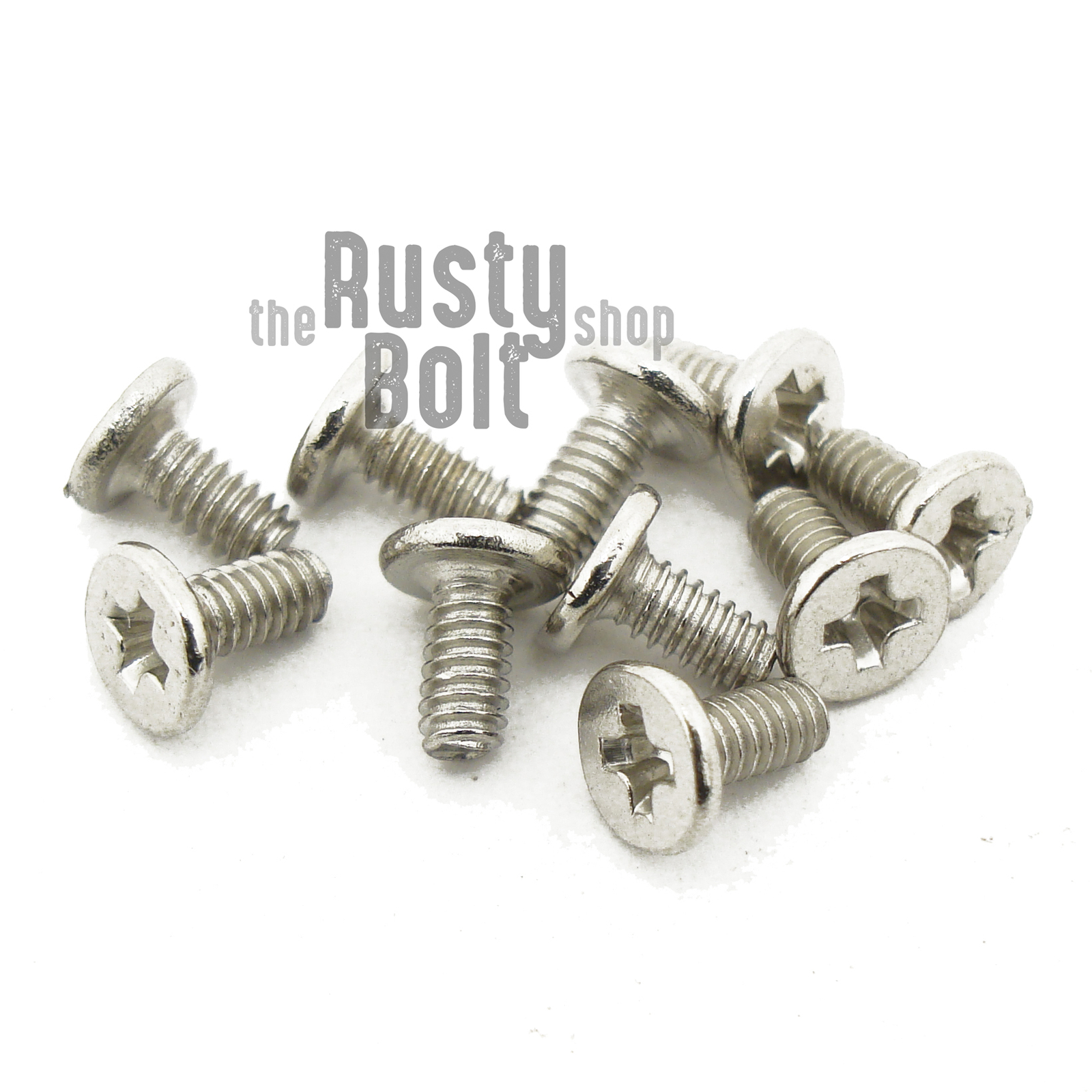 M2 x 4mm, Phillips Flat Wafer Head Screws, Steel, Nickel, Laptop Computer