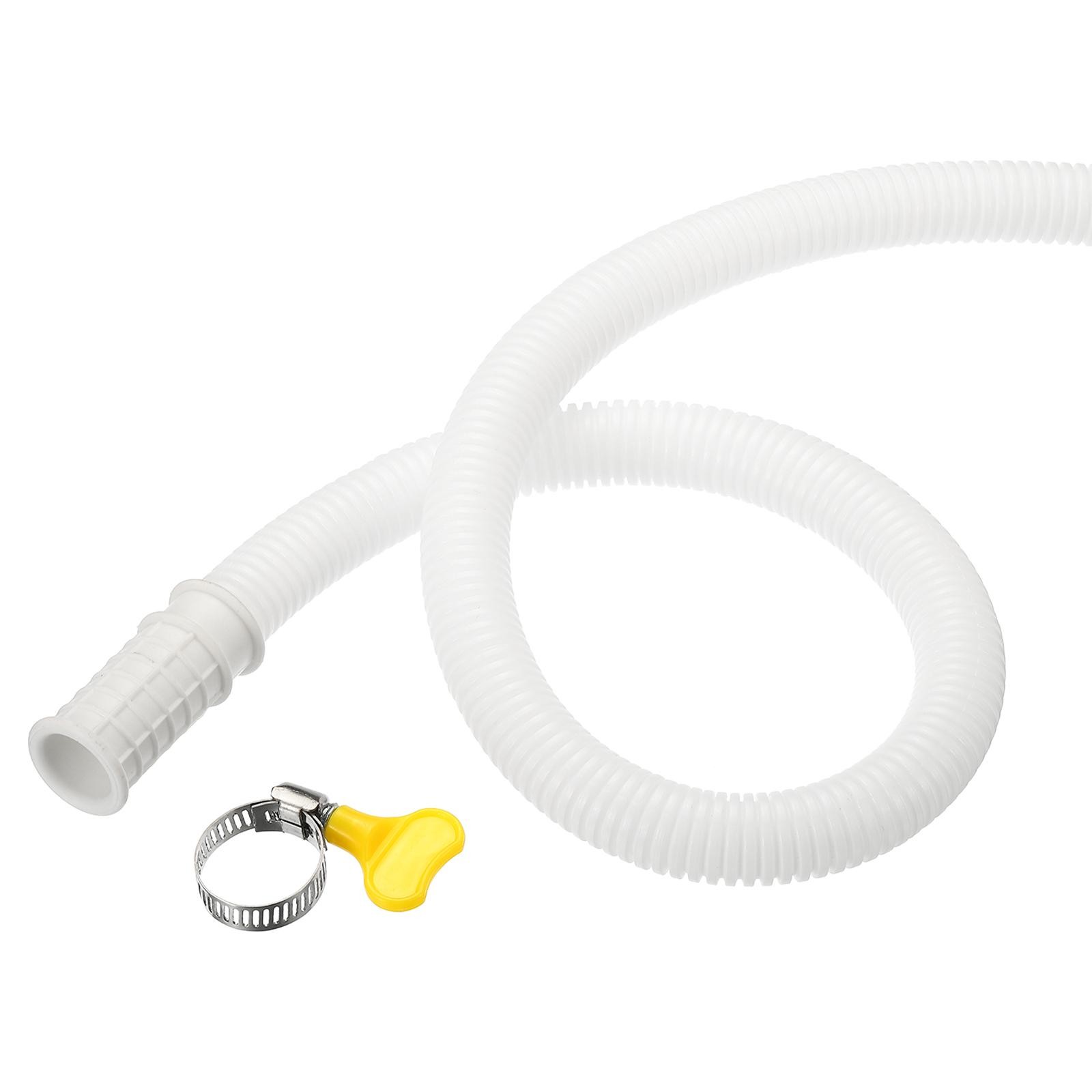 Universal Air Conditioner Drain Hose AC Unit 16mm ID 3.3ft with Clamp White