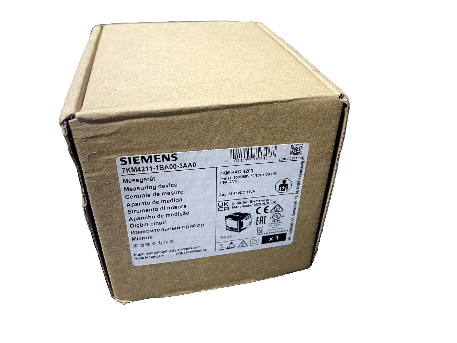 (1) NEW Siemens 7KM4211-1BA00-3AA0 Power Meter – NEW IN BOX – !! USA STOCK !!