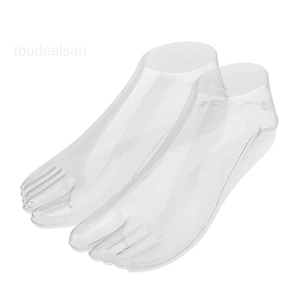 Female Plastic Foot Model Tools for 22 x 9 x 7.62 centimeter, Transparent