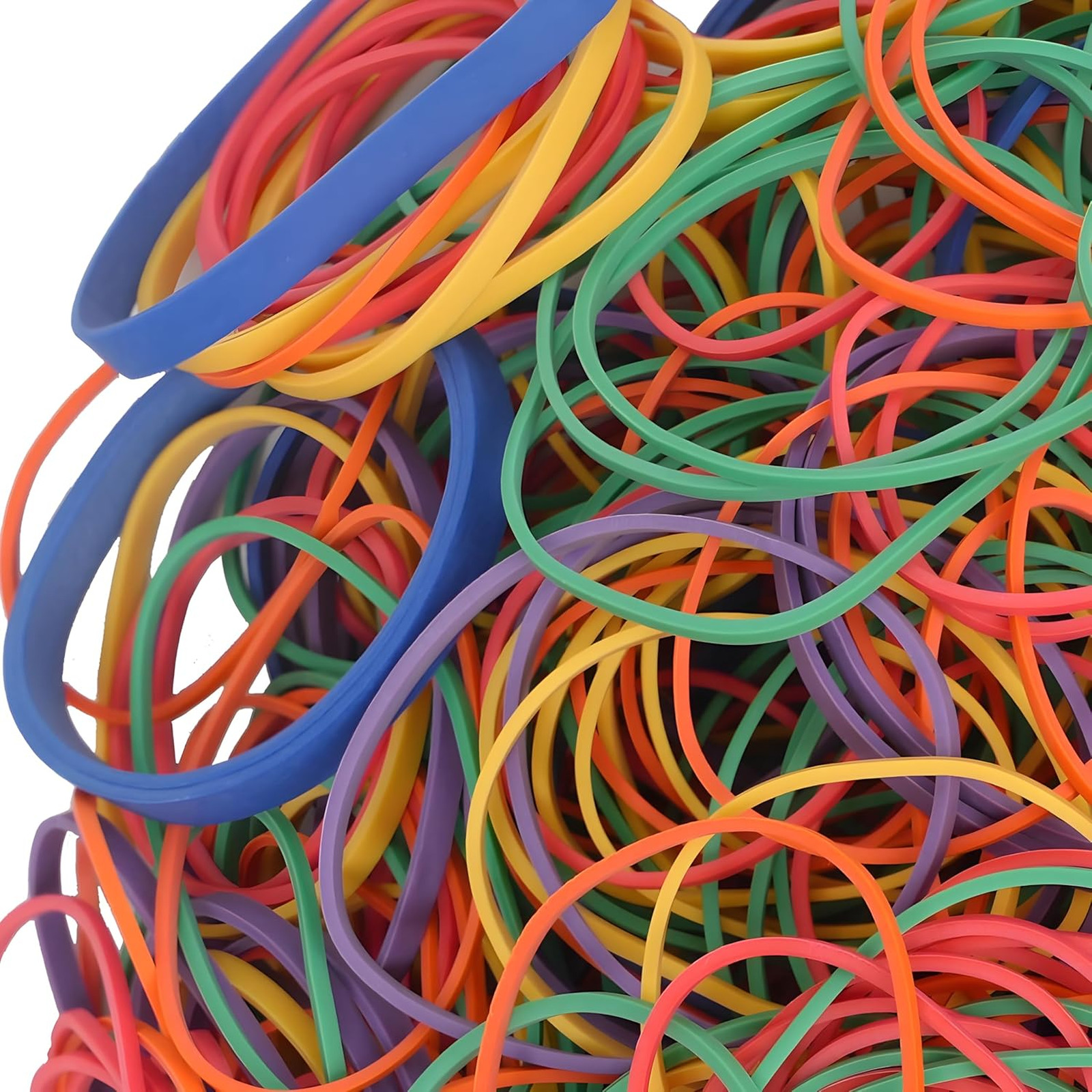 Assorted Rubber Bands Bulk Pack 0.5 lb Strong Elastic Cables, Files, Office