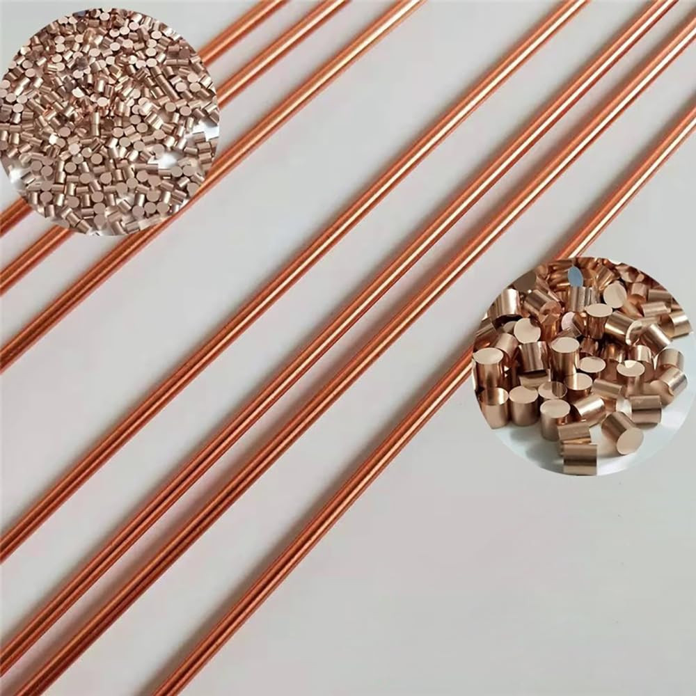 5PCS Pure Copper Round Rod Length 15.7″ Dia 1/8″ for grounding, Gardening, and C